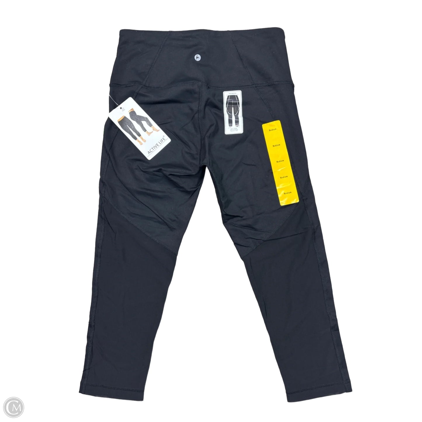 Athletic Leggings Capris By Active Life In Black, Size: M