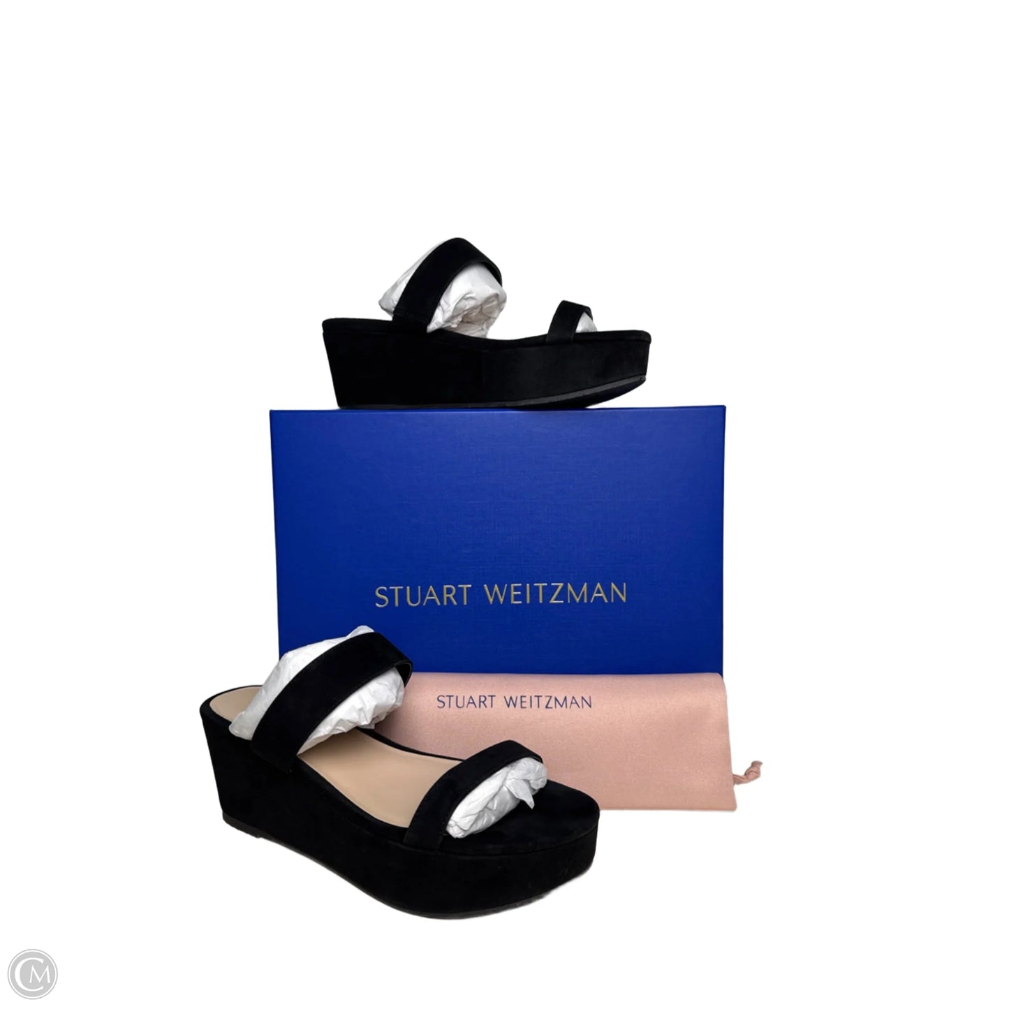 Sandals Designer By Stuart Weitzman In Black, Size: 9