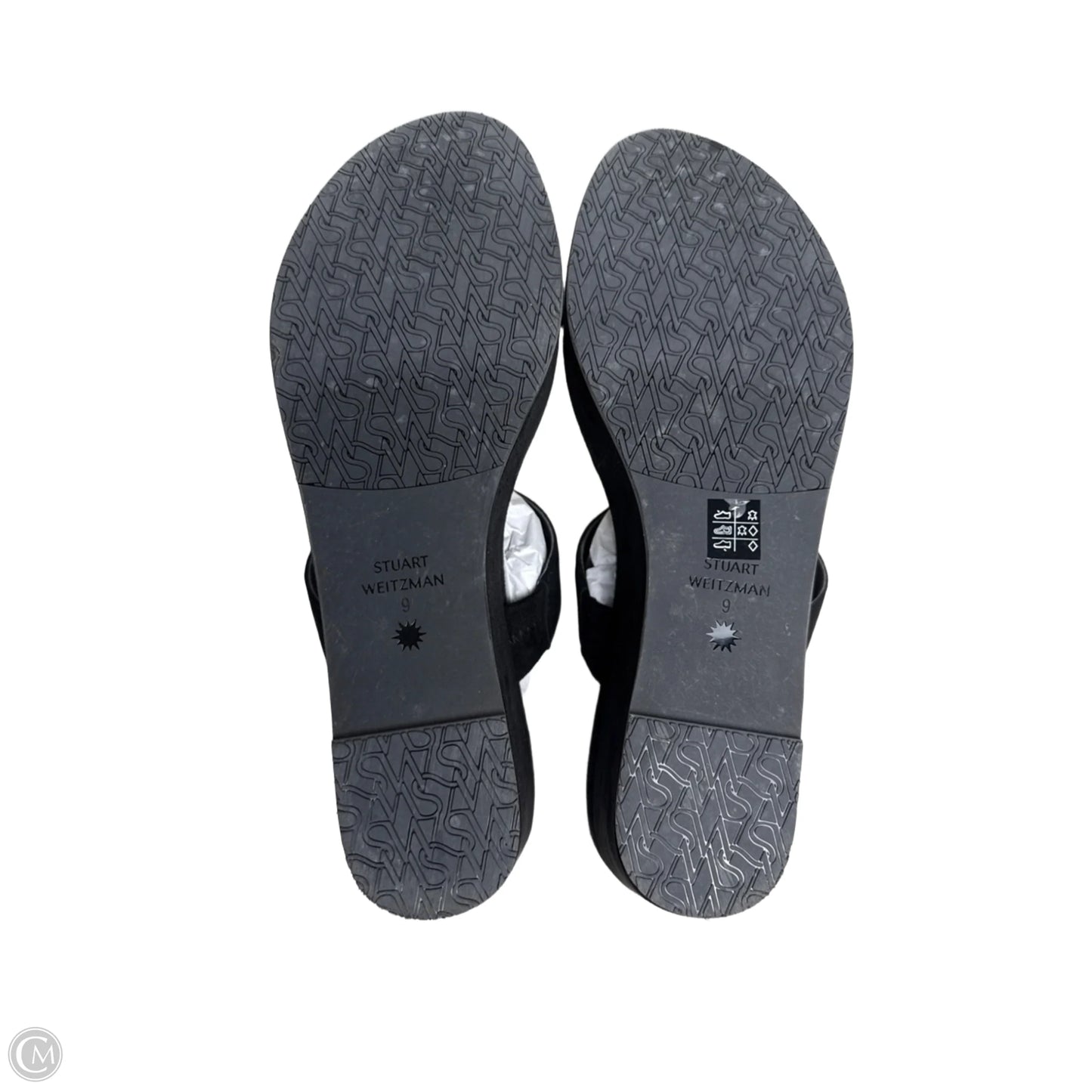 Sandals Designer By Stuart Weitzman In Black, Size: 9