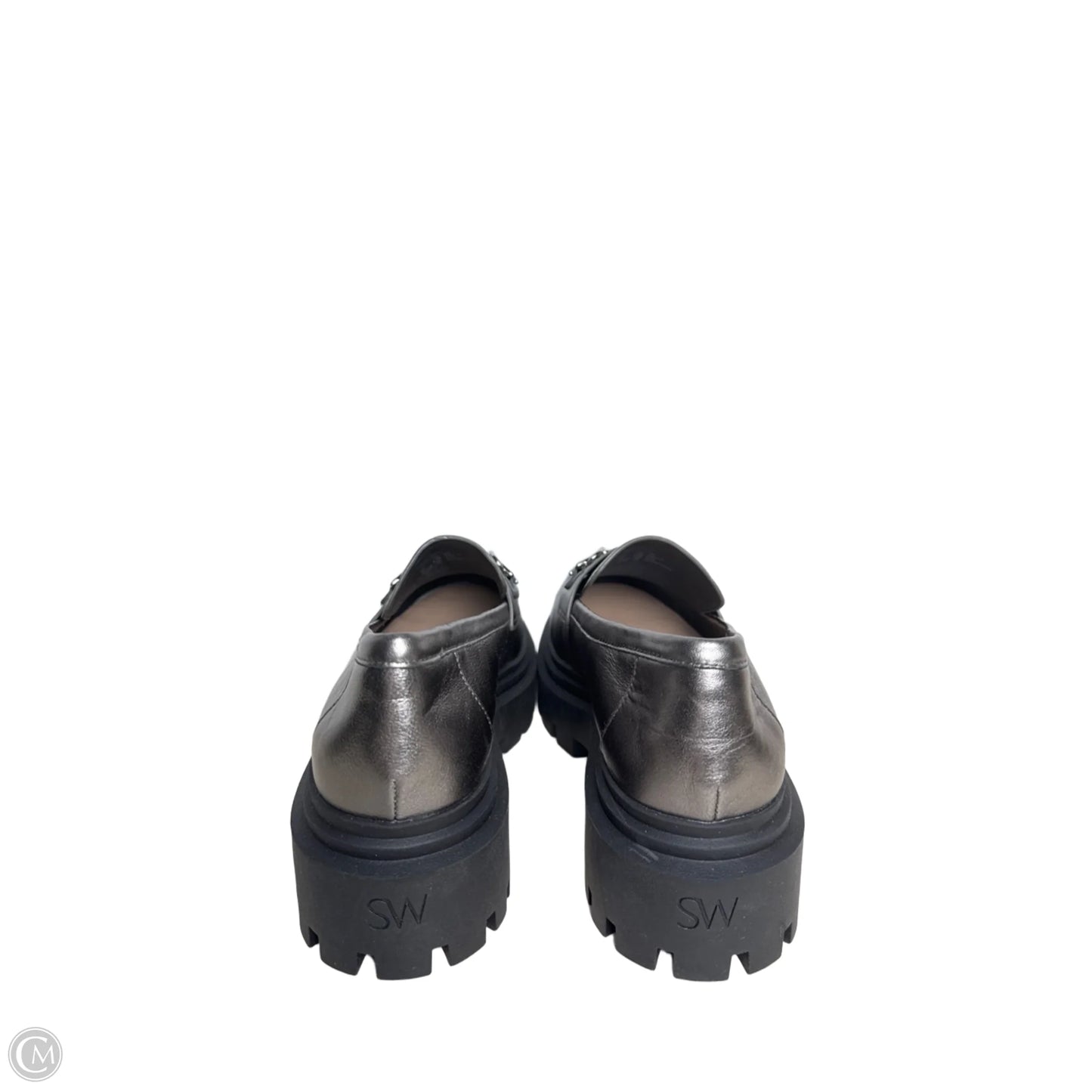 Shoes Designer By Stuart Weitzman In Silver, Size: 8.5