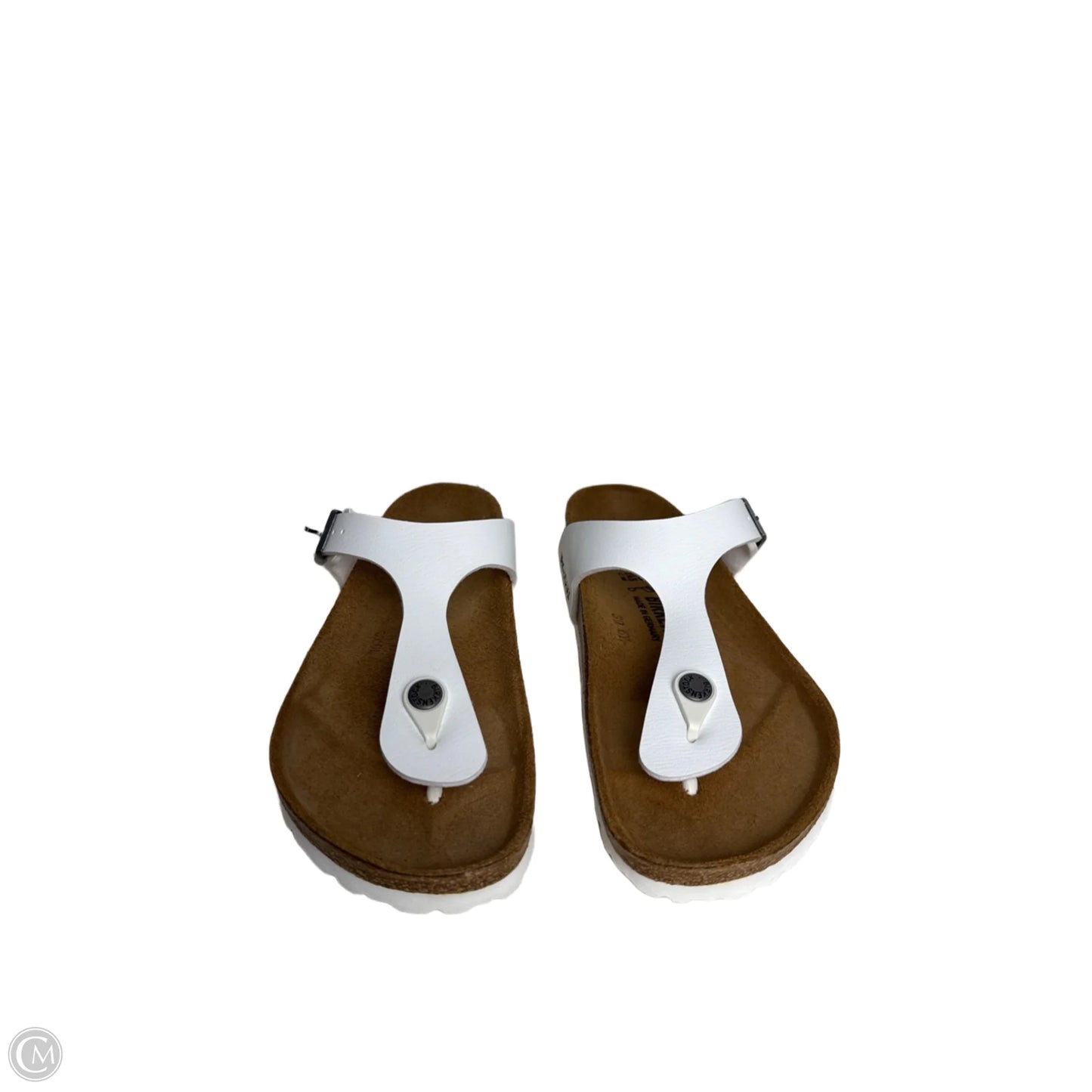 Sandals Flats By Birkenstock In White, Size: 8.5