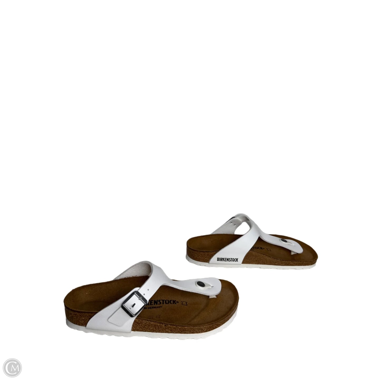 Sandals Flats By Birkenstock In White, Size: 8.5