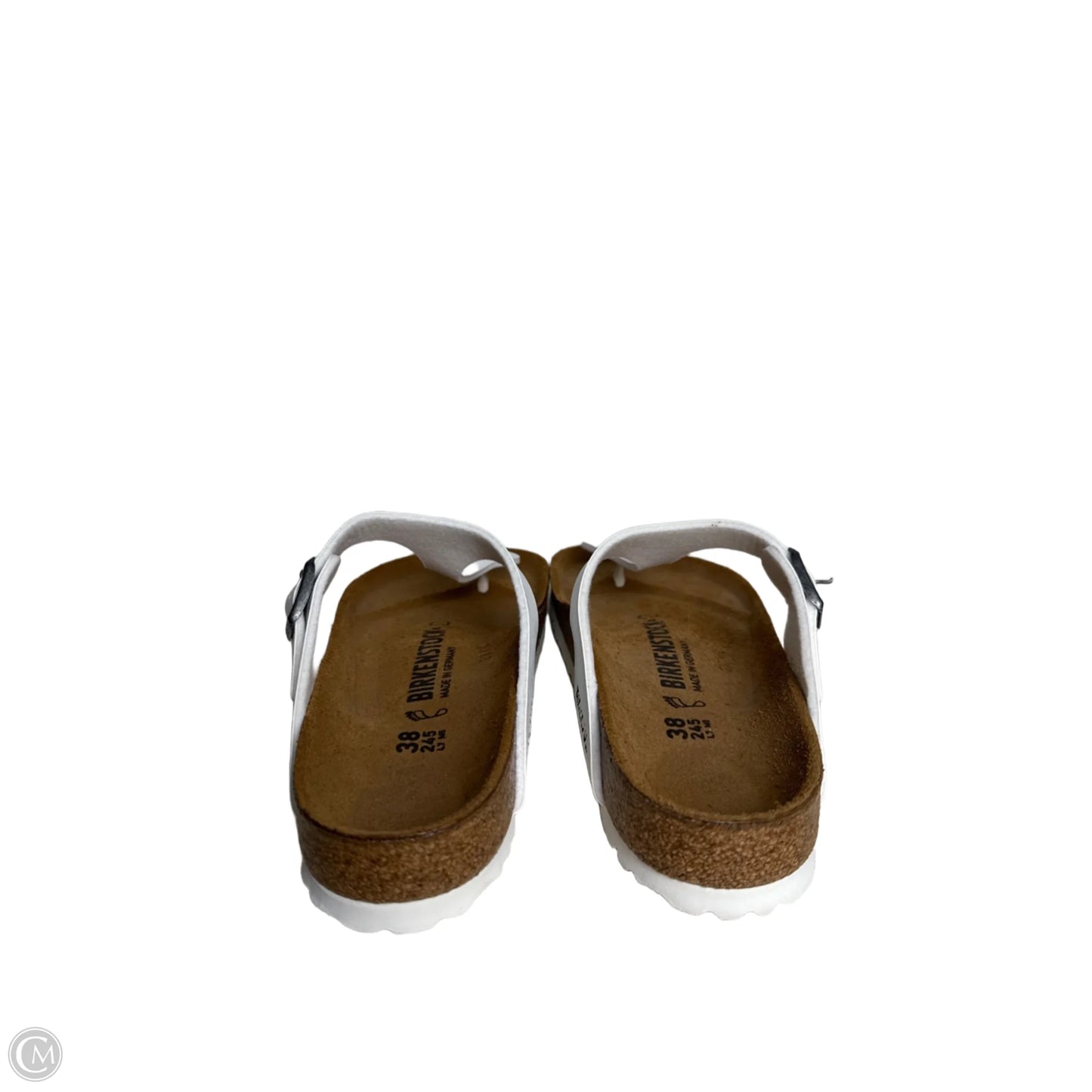 Sandals Flats By Birkenstock In White, Size: 8.5