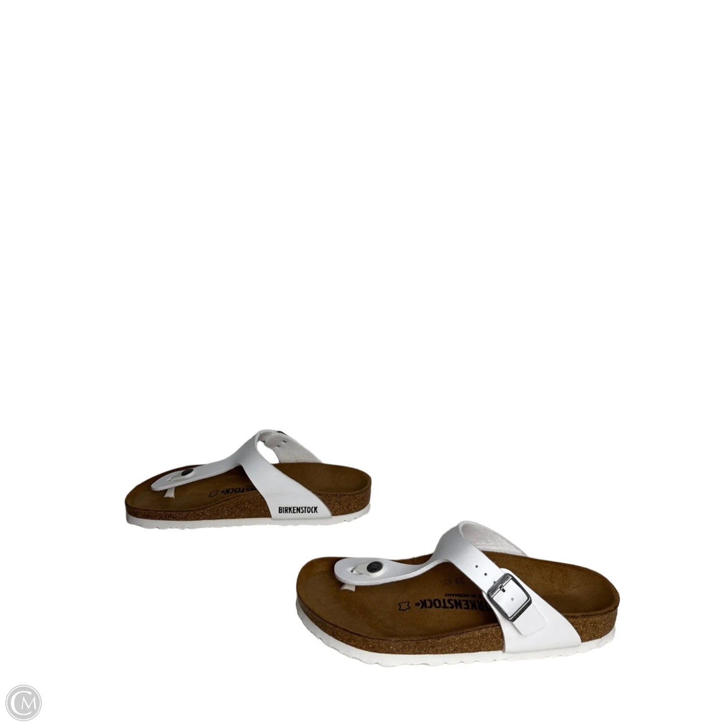 Sandals Flats By Birkenstock In White, Size: 8.5