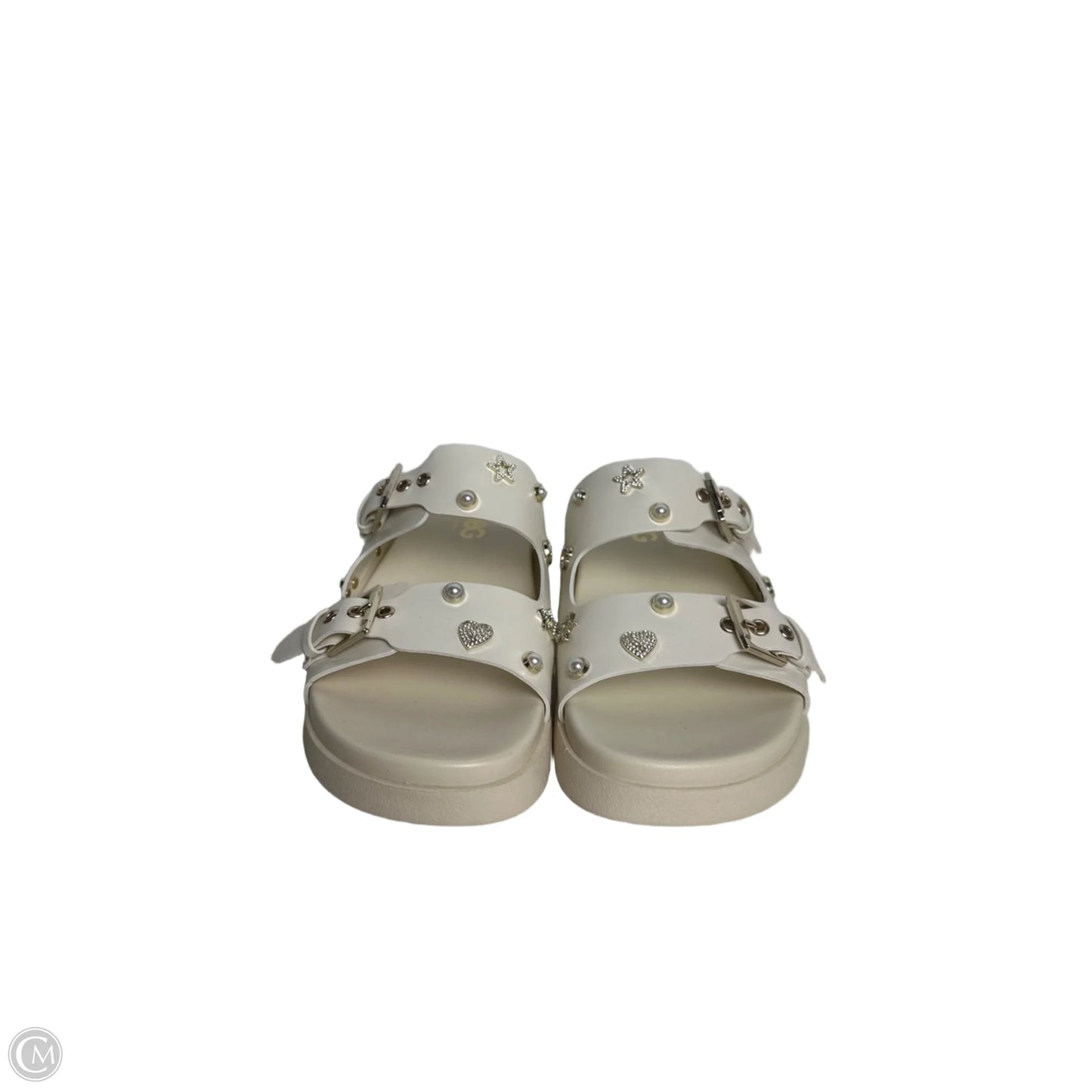 Sandals Heels Platform By GBG LOS ANGELES In White, Size: 9