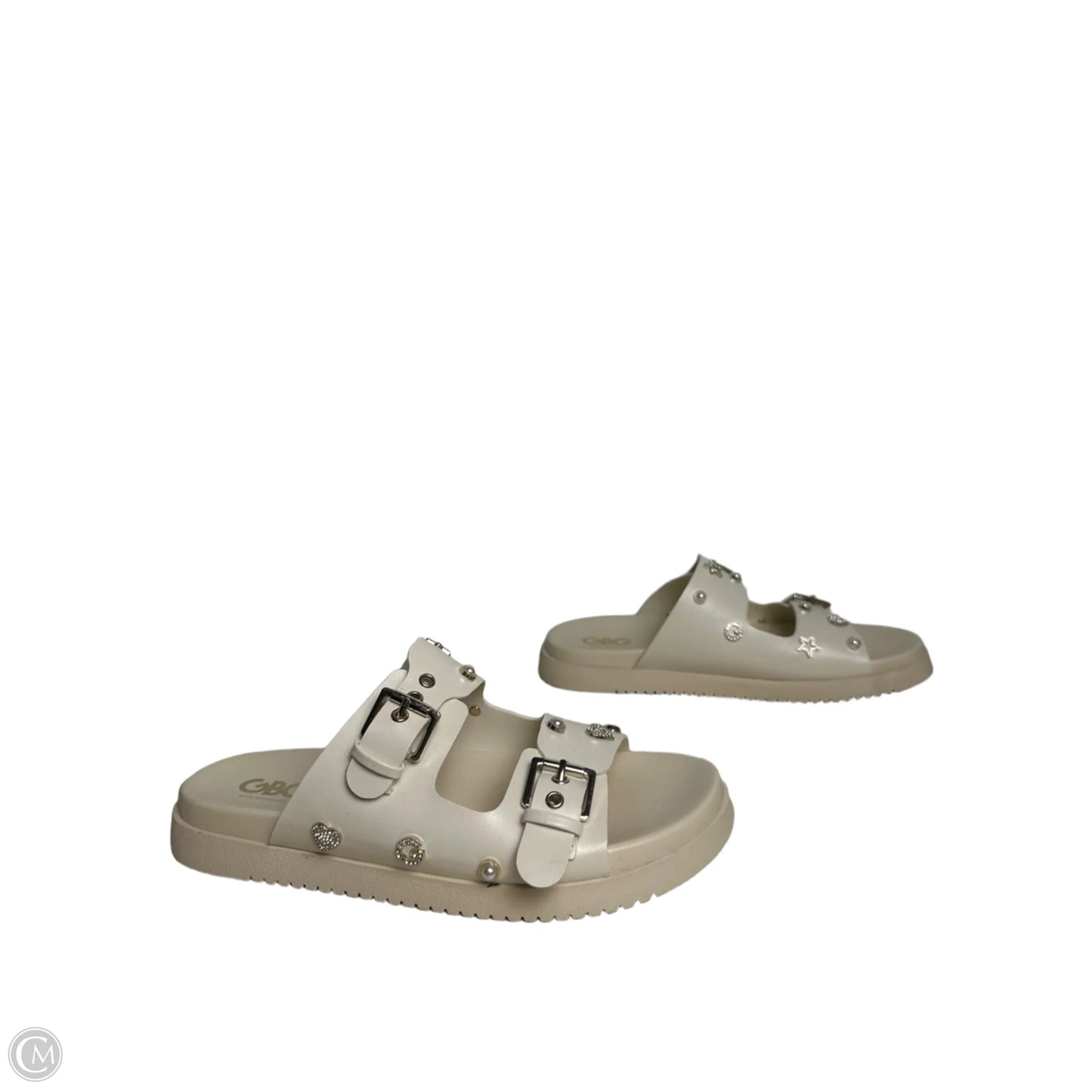 Sandals Heels Platform By GBG LOS ANGELES In White, Size: 9