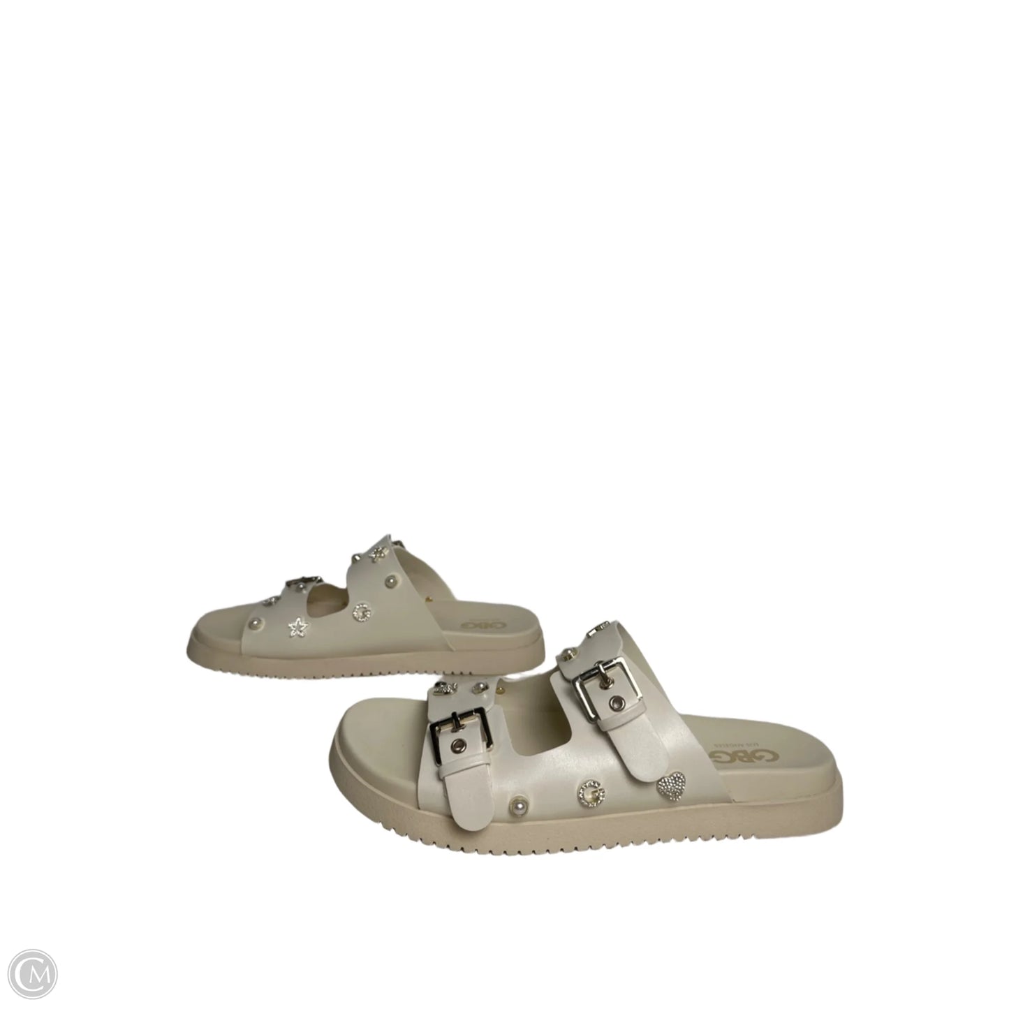 Sandals Heels Platform By GBG LOS ANGELES In White, Size: 9