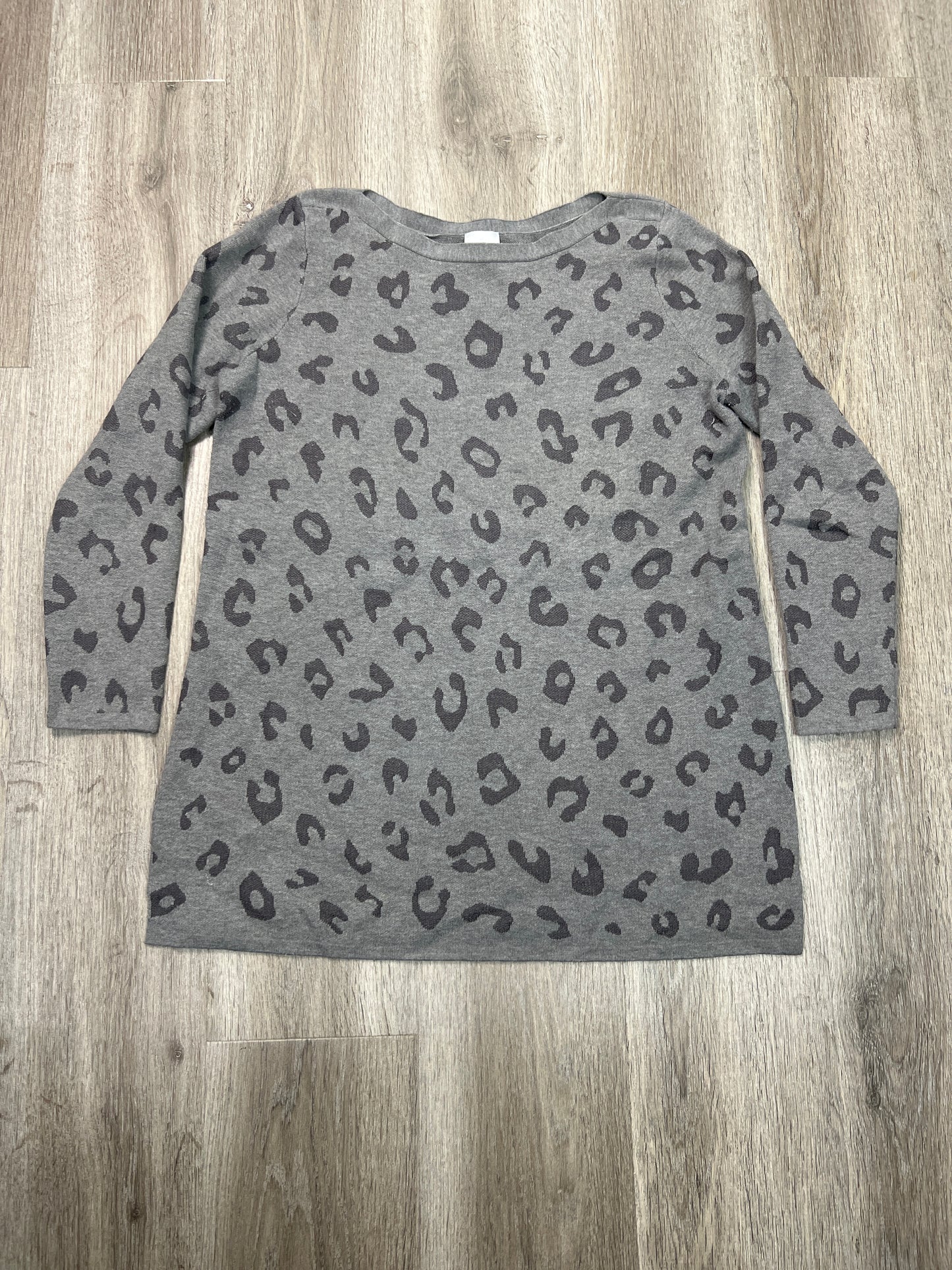 Sweater By Chicos In Leopard Print, Size: M