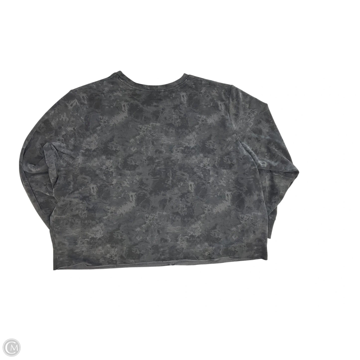 Athletic Top Long Sleeve Collar By Under Armour In Grey, Size: 2x