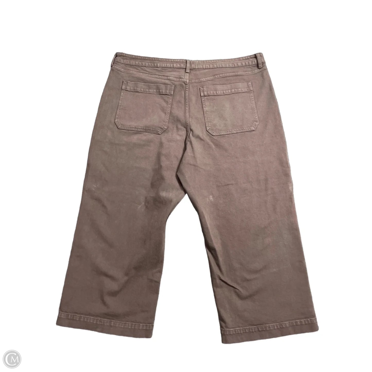 Jeans Cropped By Arula In Brown Denim, Size: 20