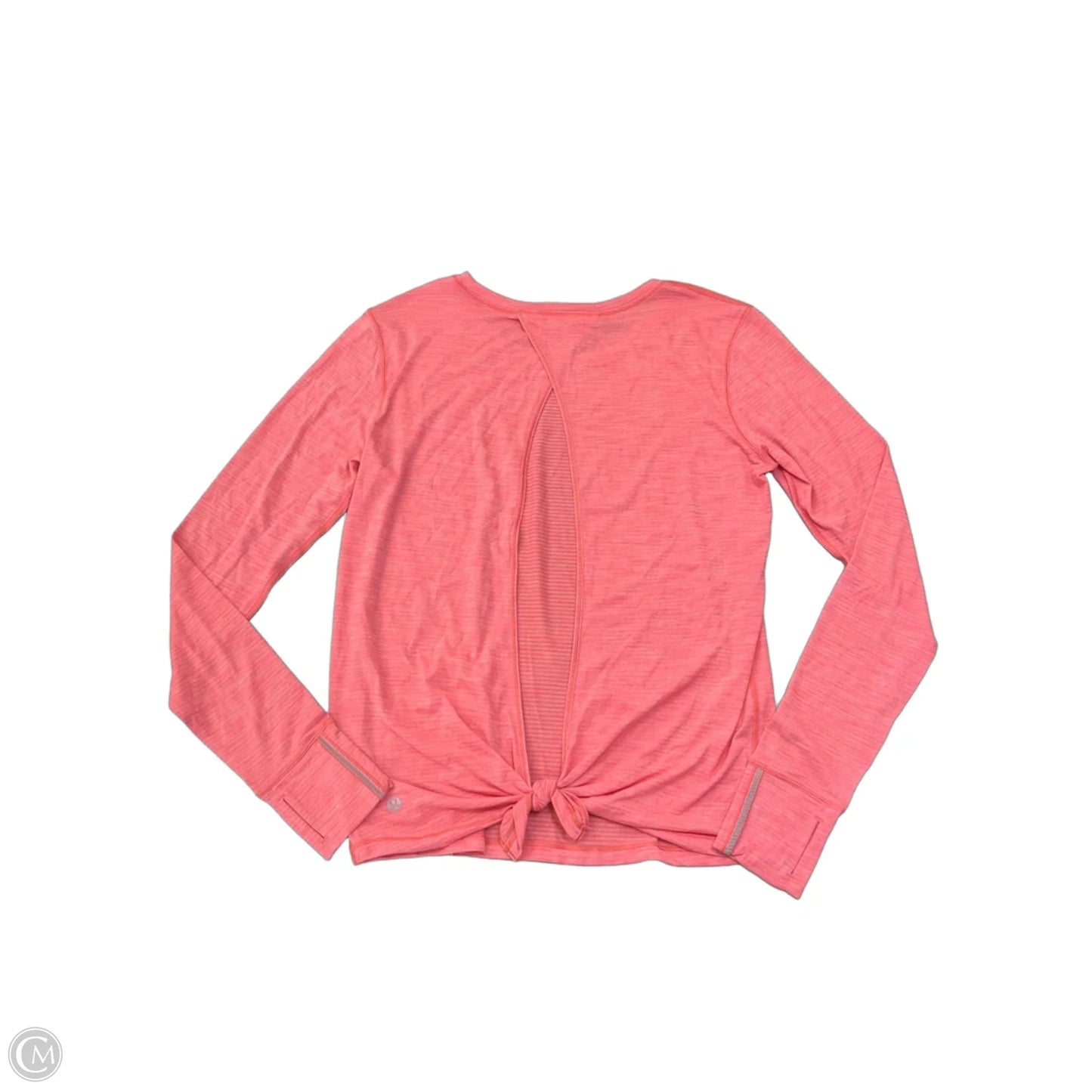 Athletic Top Long Sleeve Collar By Lululemon In Pink, Size: L