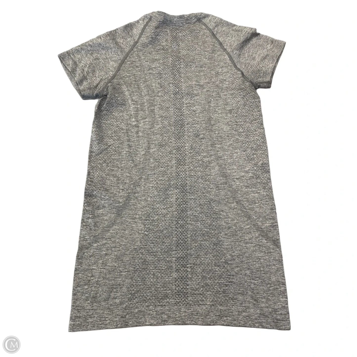 Athletic Top Short Sleeve By Lululemon In Grey, Size: S