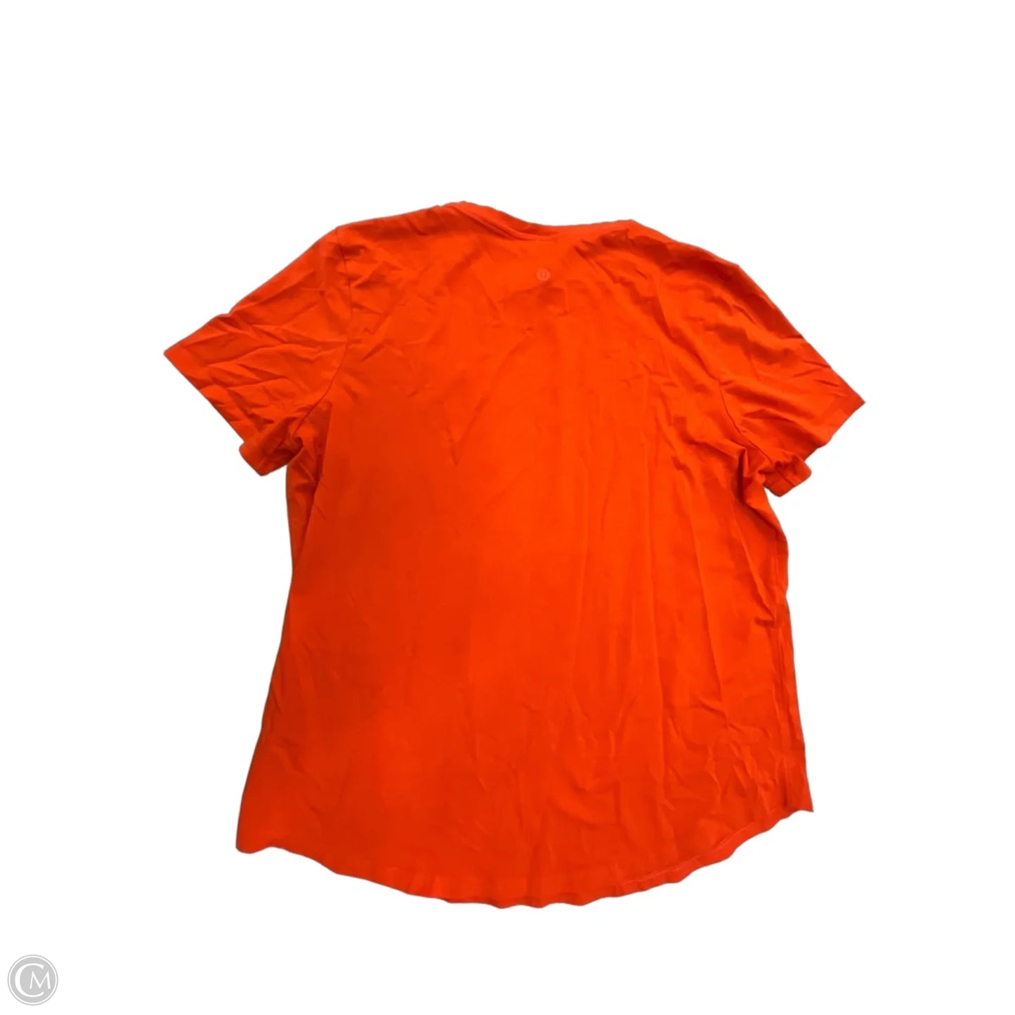 Athletic Top Short Sleeve By Lululemon In Orange, Size: L