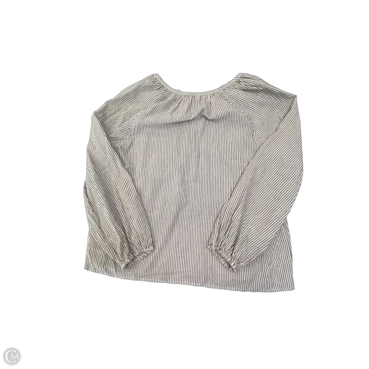 Top Long Sleeve By Banana Republic In Striped Pattern, Size: S