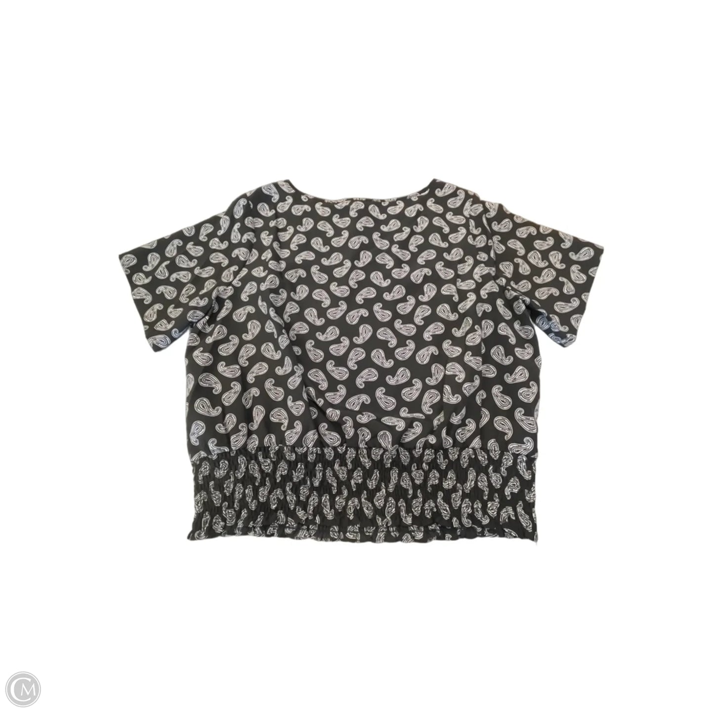 Blouse Short Sleeve By Michael By Michael Kors In Black, Size: 2x
