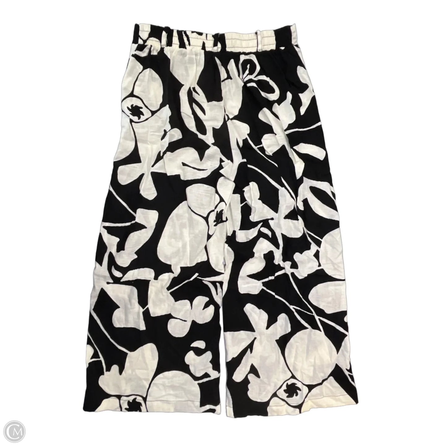 Pants Wide Leg By Christian Siriano In Black & Cream, Size: L