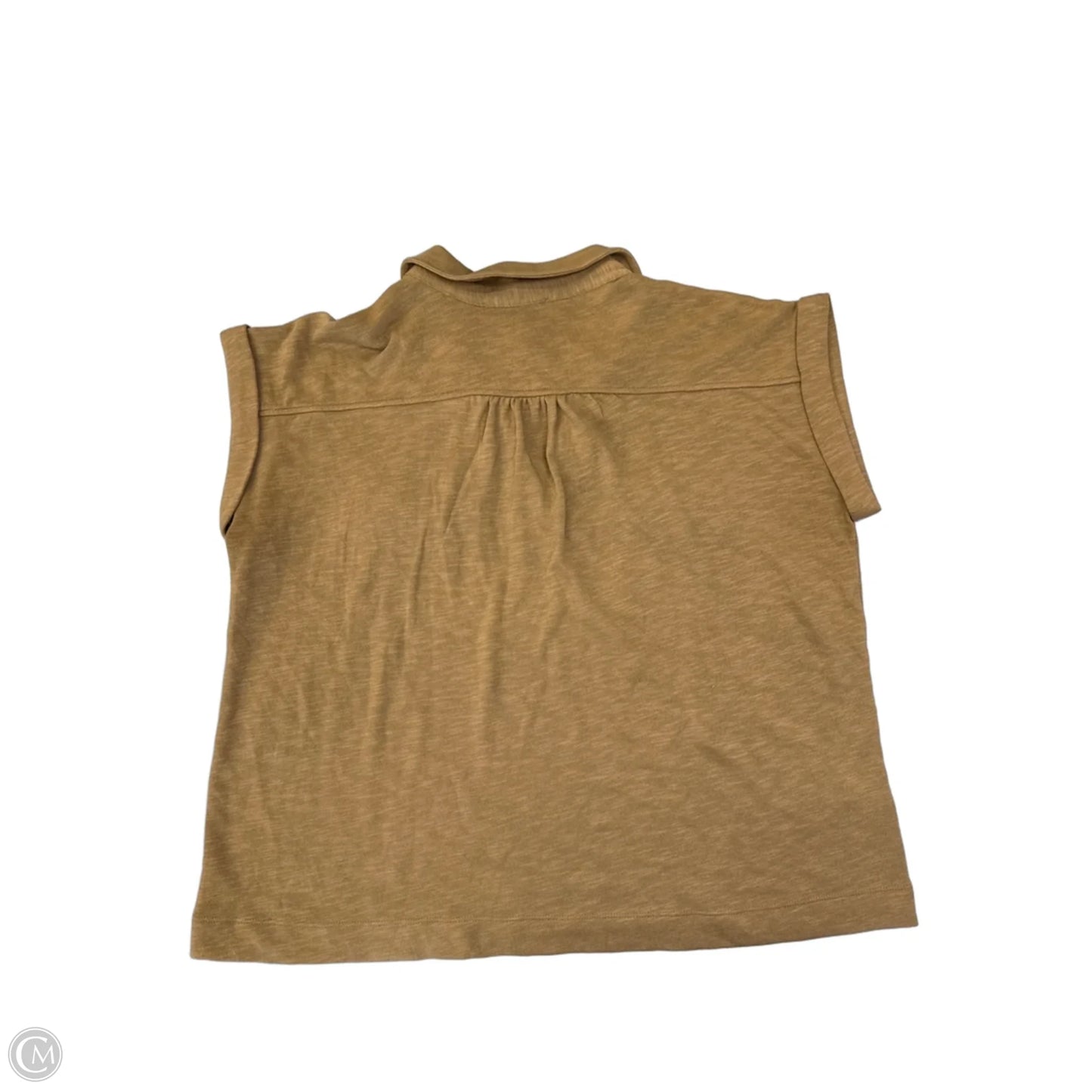 Top Short Sleeve By Loft In Brown, Size: L