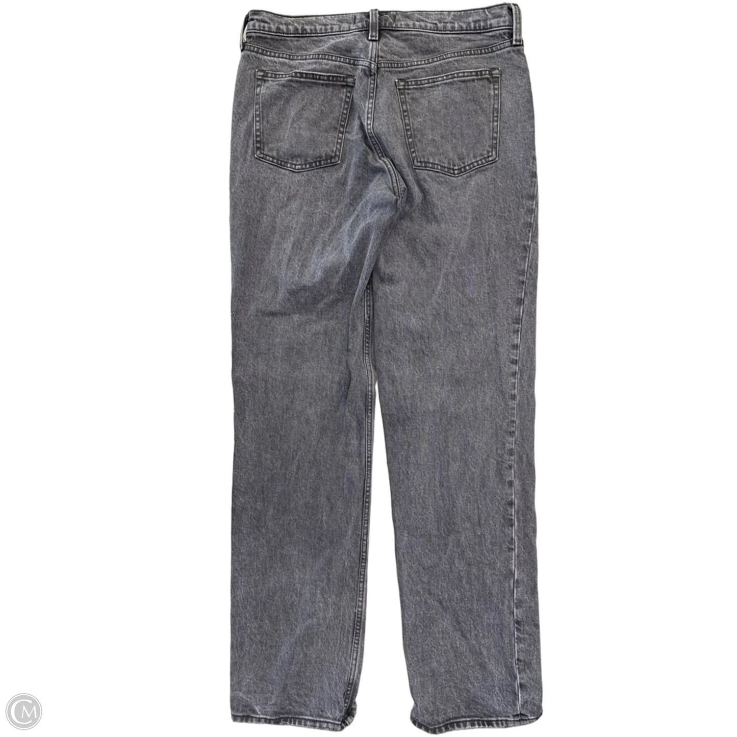Jeans Straight By Abercrombie And Fitch In Grey Denim, Size: 8