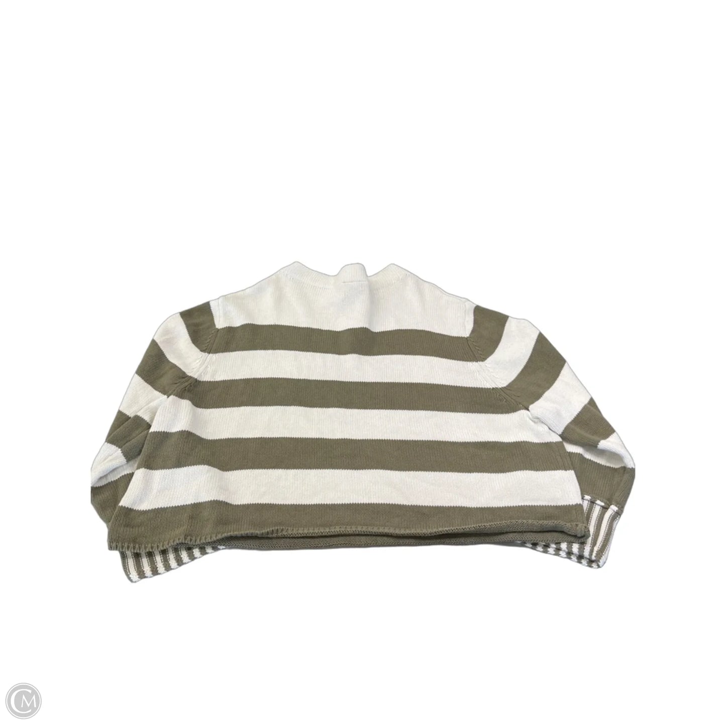 Sweater By Miou Muse In Green & White, Size: L