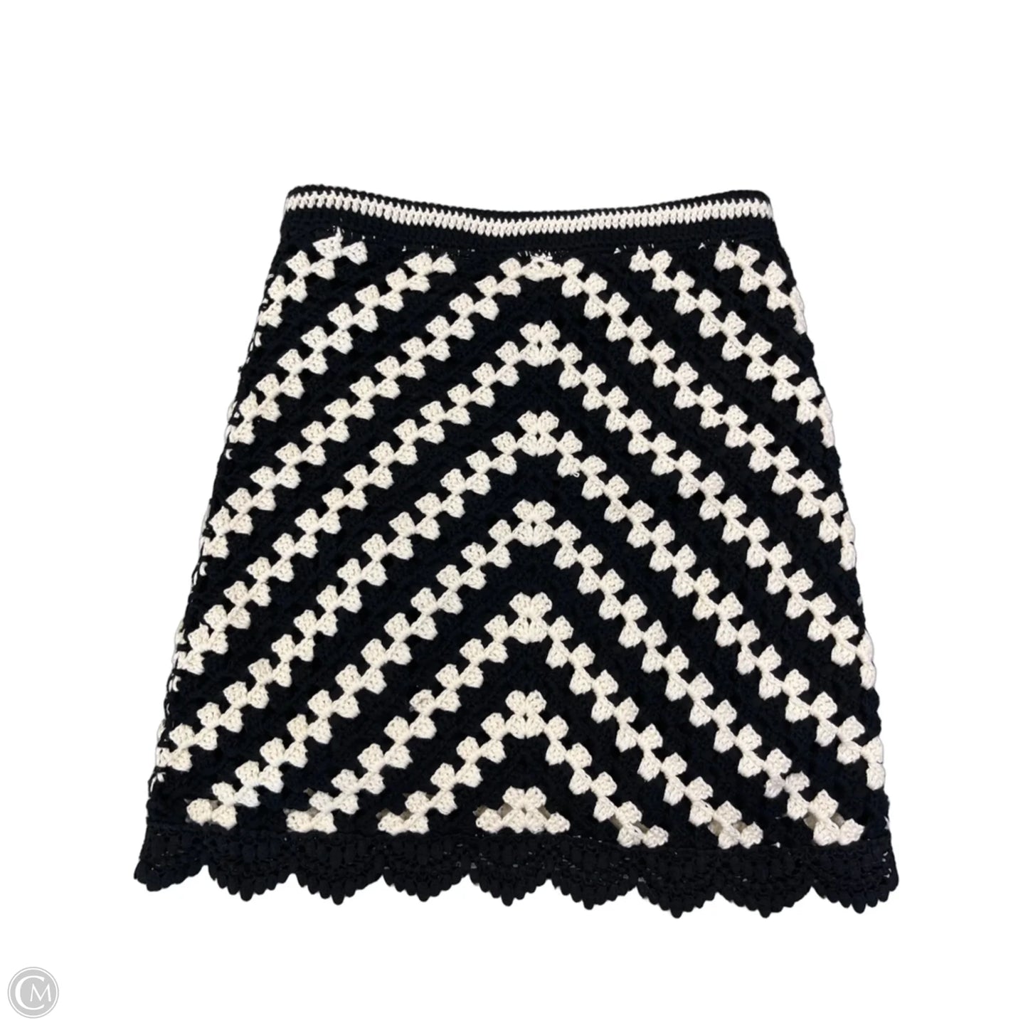 Skirt Mini & Short By Skies Are Blue In Black & White, Size: S