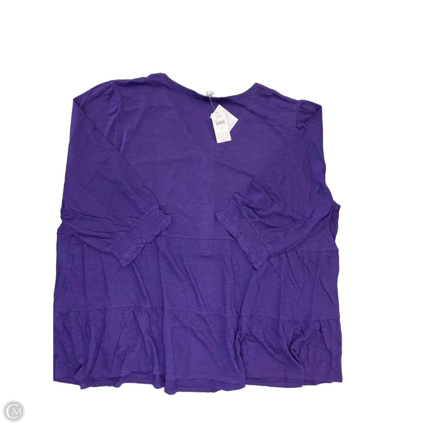 Top Short Sleeve By J. Jill In Purple, Size: 4x