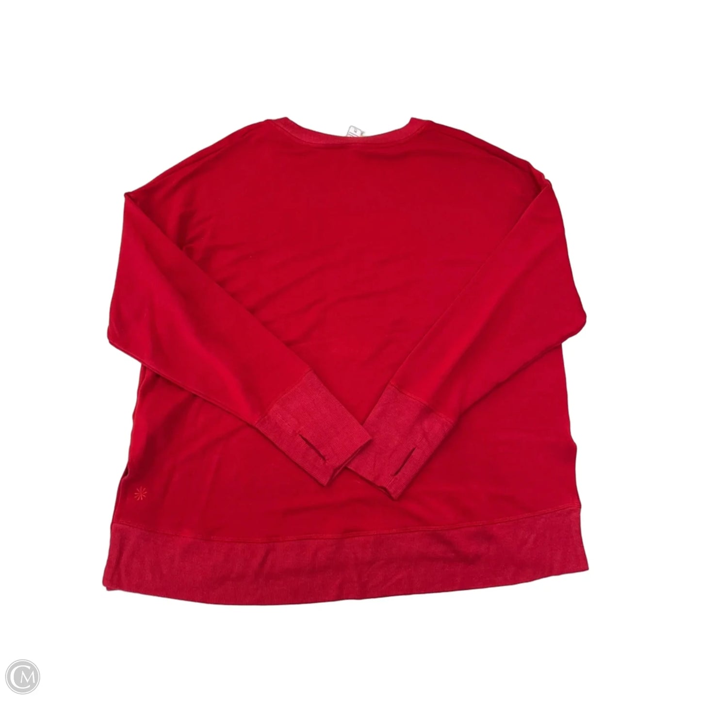 Athletic Top Long Sleeve Collar By Athleta In Red, Size: Xl