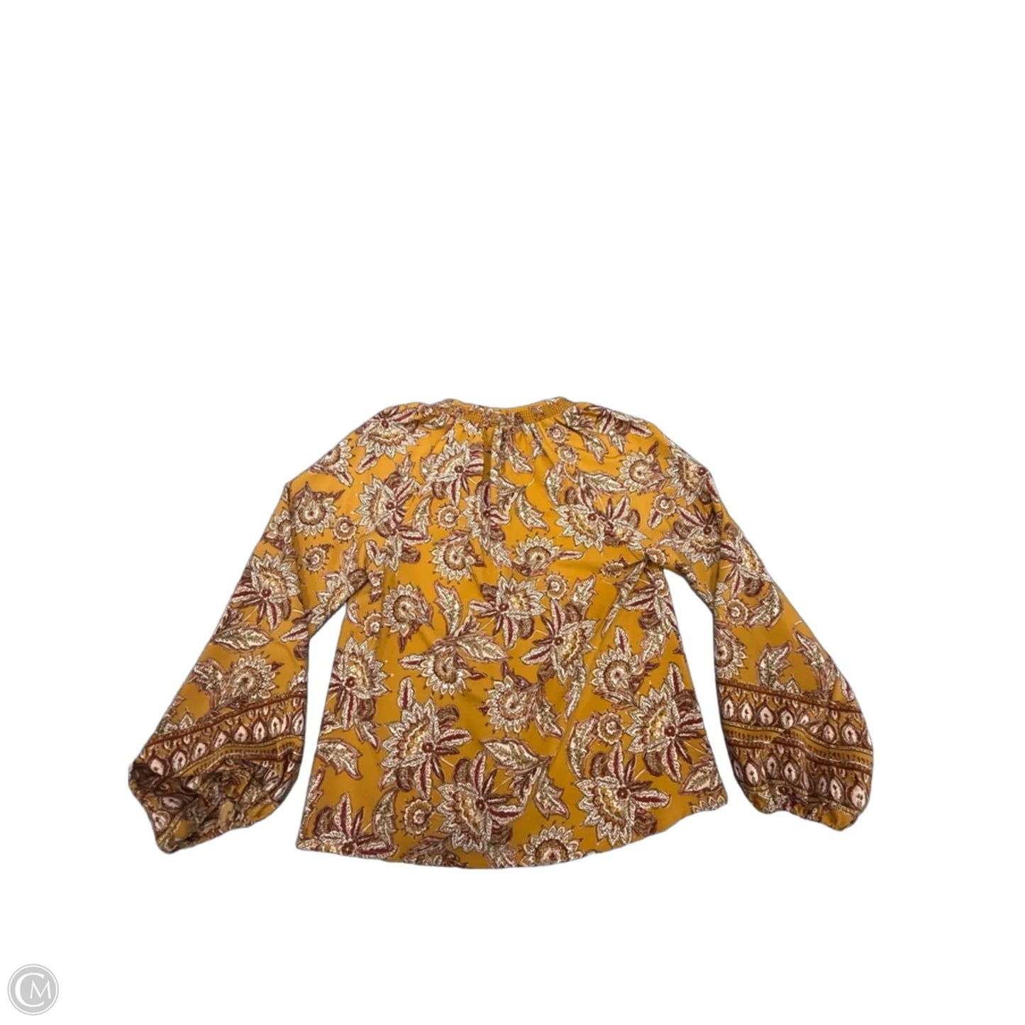Top Long Sleeve By Evereve In Paisley Print, Size: S