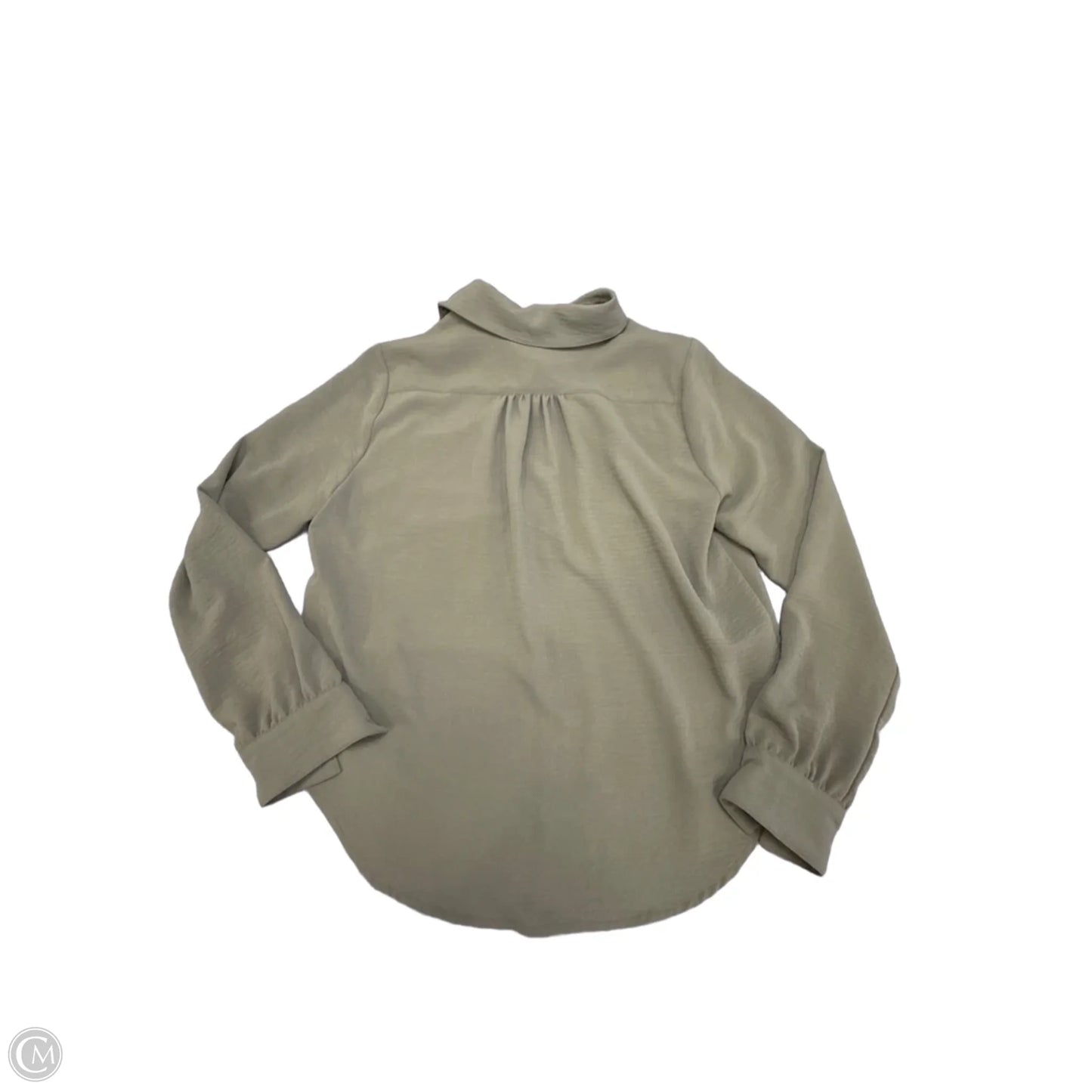 Blouse Long Sleeve By Evereve In Green, Size: M