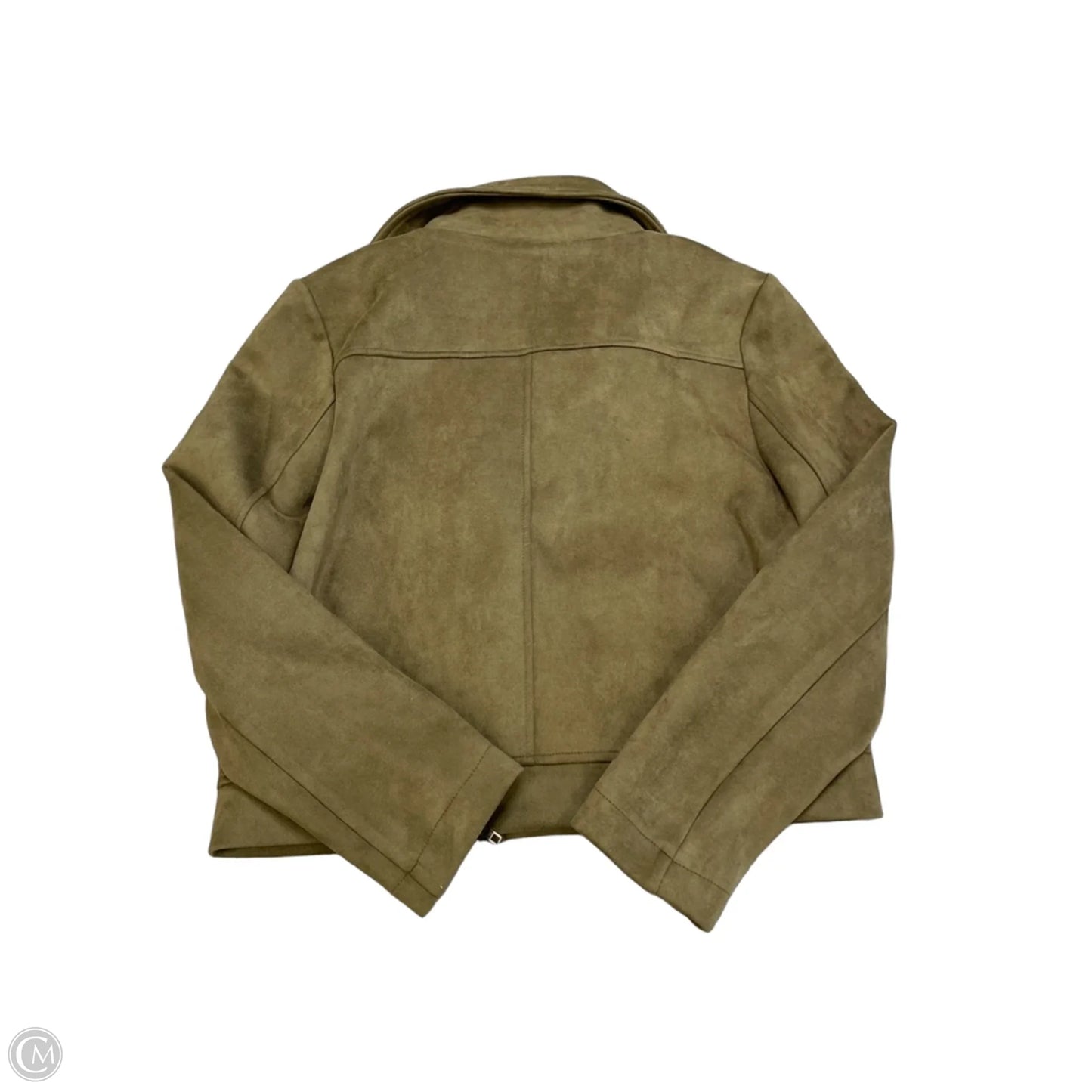 Jacket Moto By Clothes Mentor In Green, Size: M