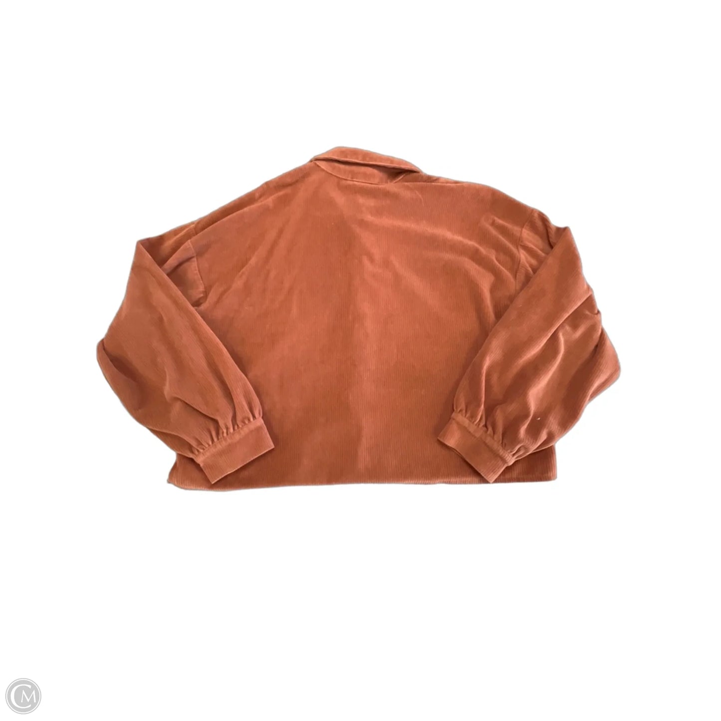 Jacket Shirt By Madewell In Orange, Size: Xl