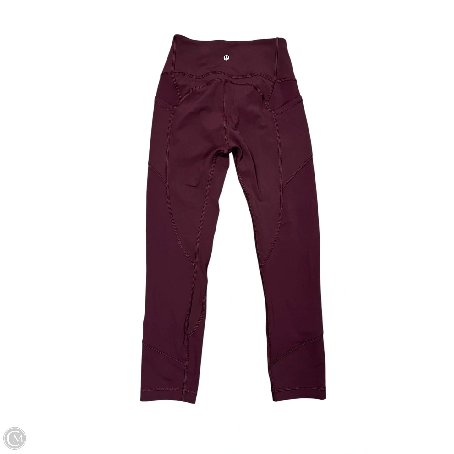 Athletic Leggings By Lululemon In Maroon, Size: S