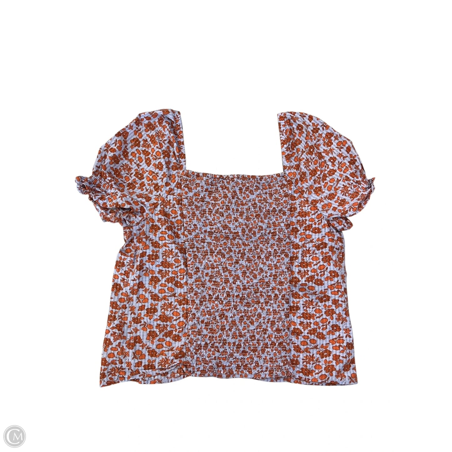 Top Short Sleeve By Madewell In Floral Print, Size: S