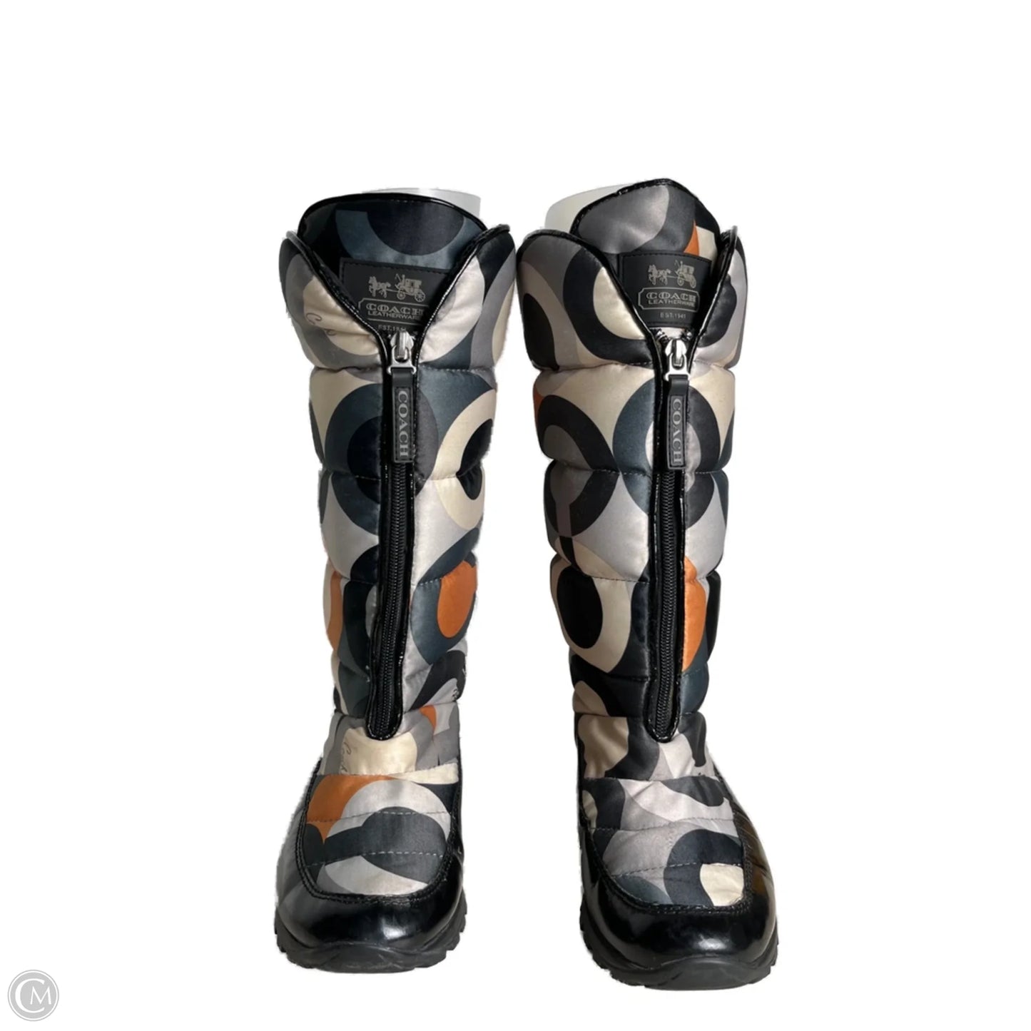 Boots Designer By Coach In Multi-colored, Size: 7