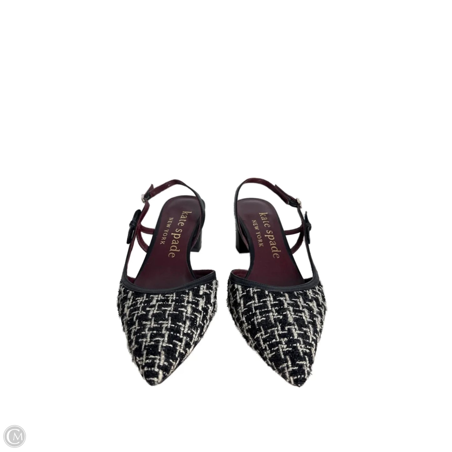 Shoes Designer By Kate Spade In Black & Cream, Size: 9