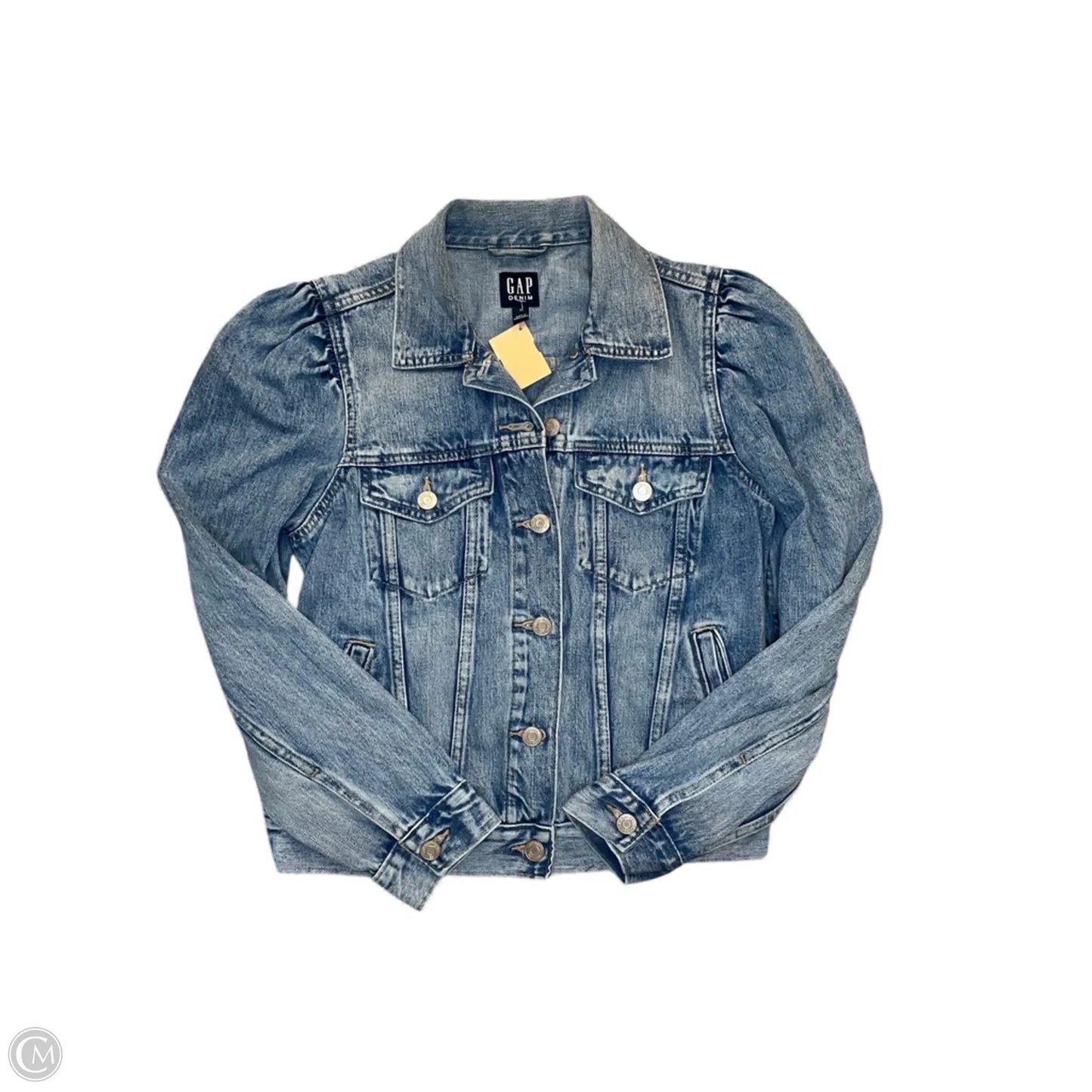 Jacket Denim By Gap In Blue Denim, Size: S