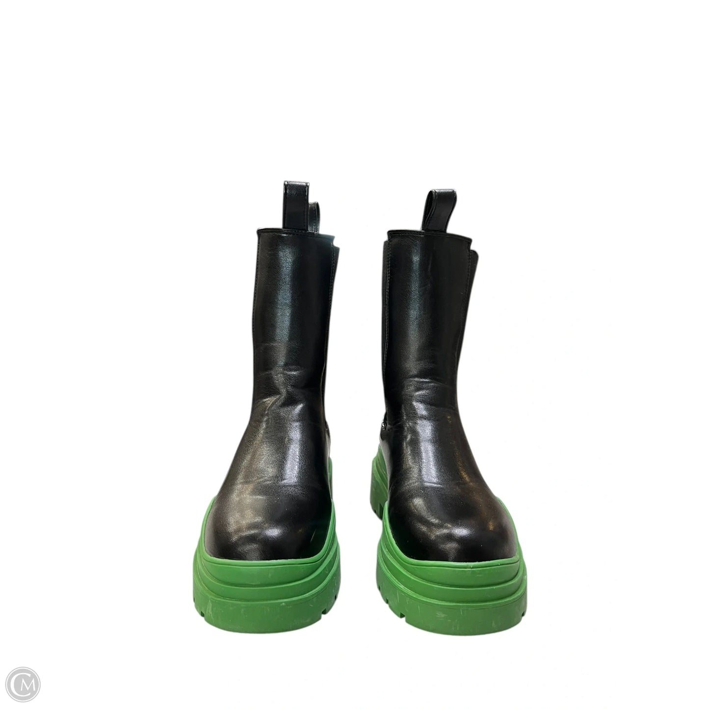 Boots Mid-calf Flats By Azalea Wang In Black & Green, Size: 6.5