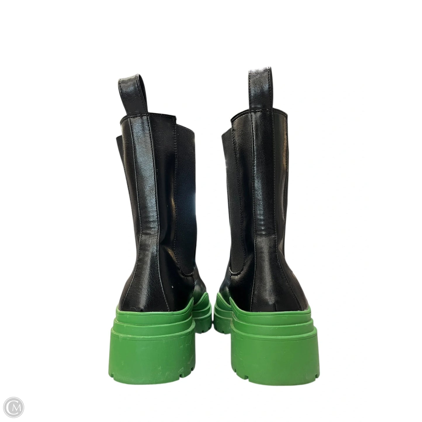 Boots Mid-calf Flats By Azalea Wang In Black & Green, Size: 6.5
