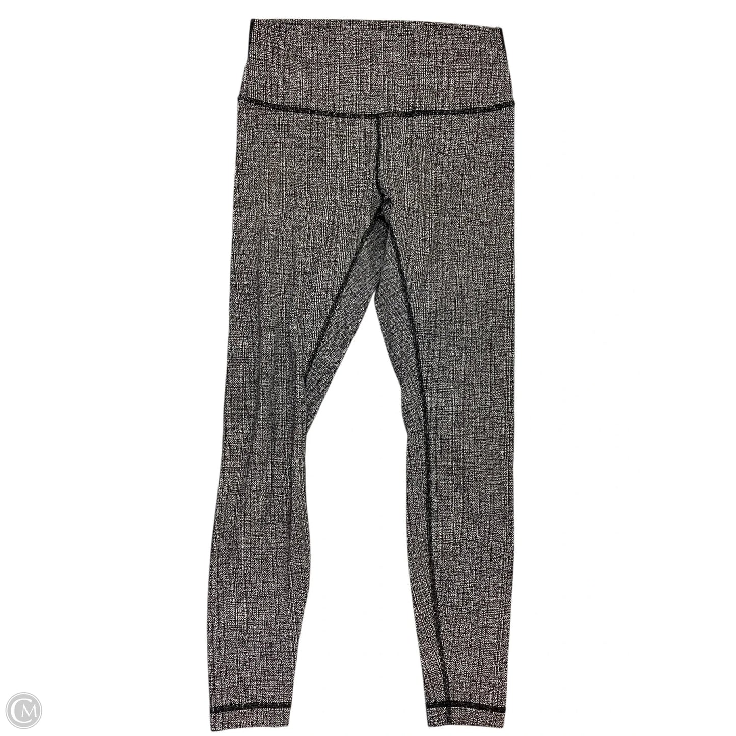 Athletic Leggings By Lululemon In Black & White, Size: M