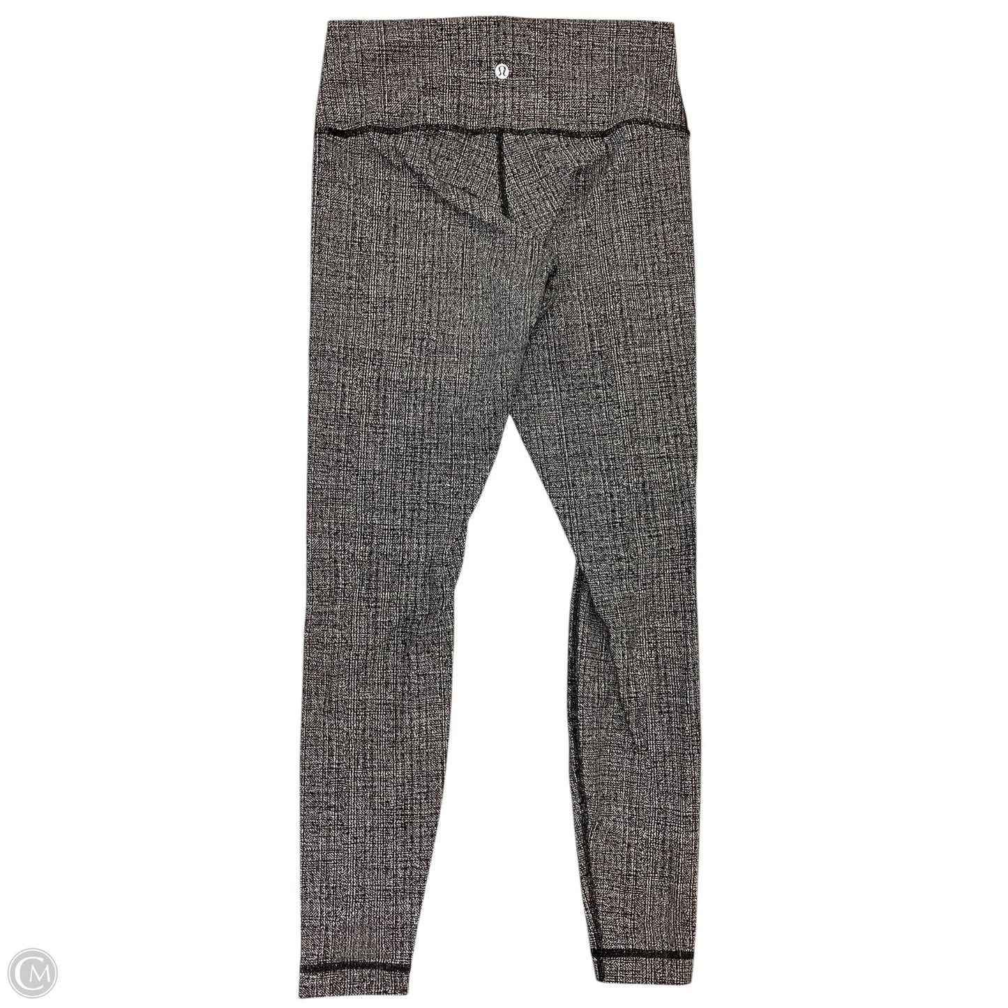 Athletic Leggings By Lululemon In Black & White, Size: M