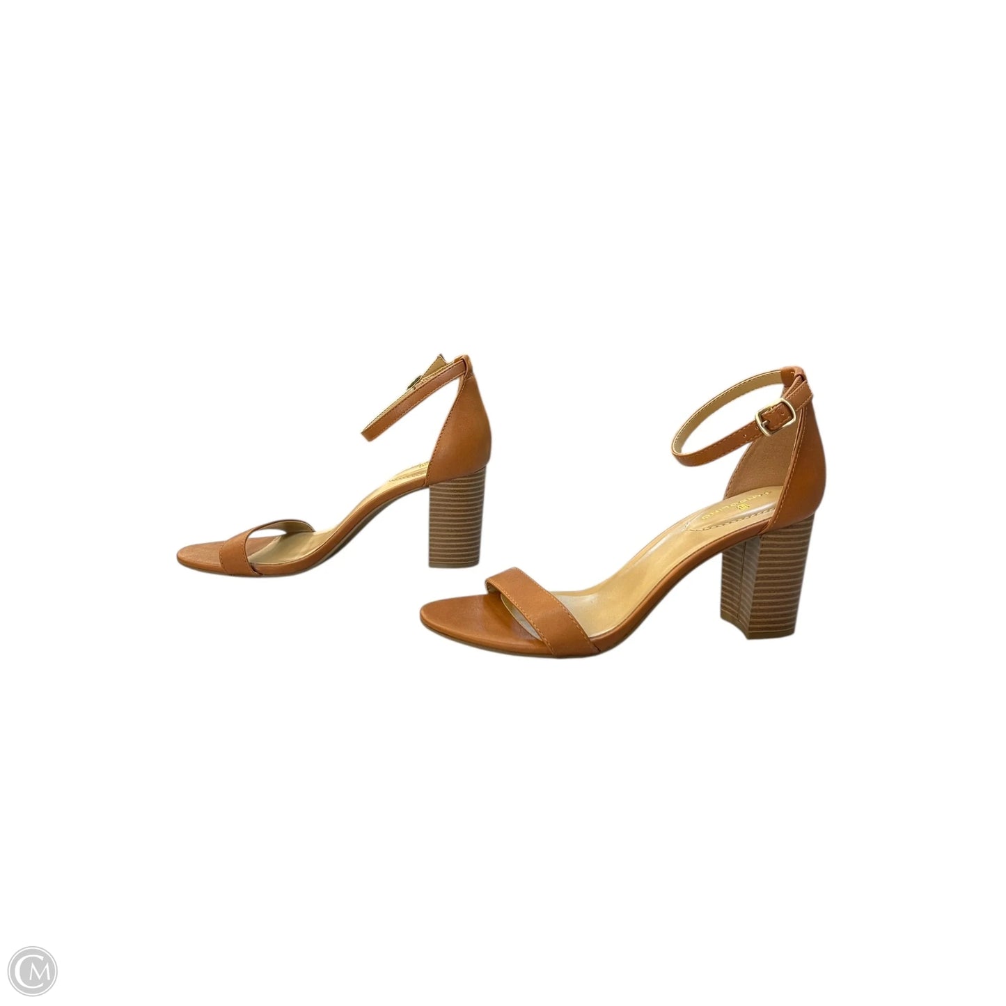 Sandals Heels Block By Bandolino In Brown, Size: 9