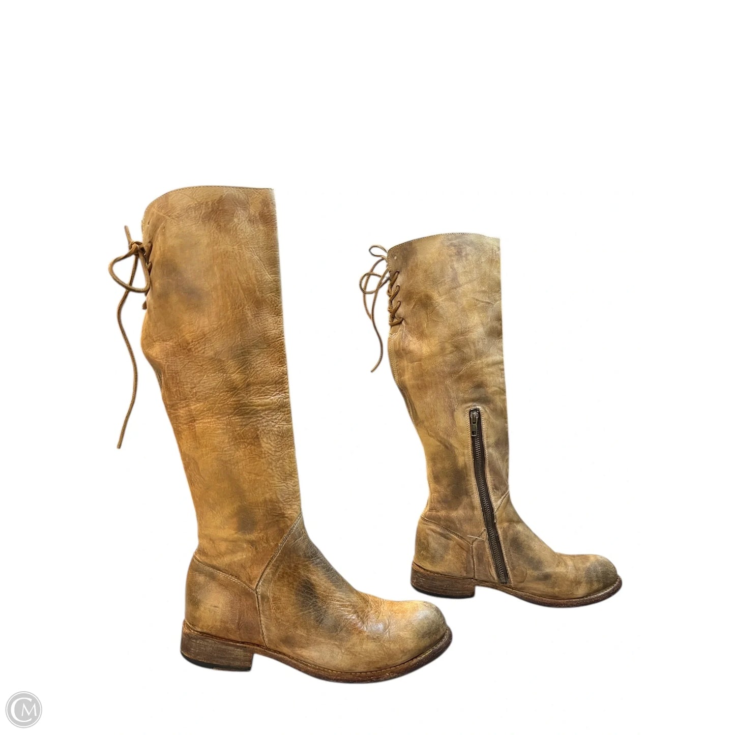 Boots Knee Flats By Bed Stu In Brown, Size: 10