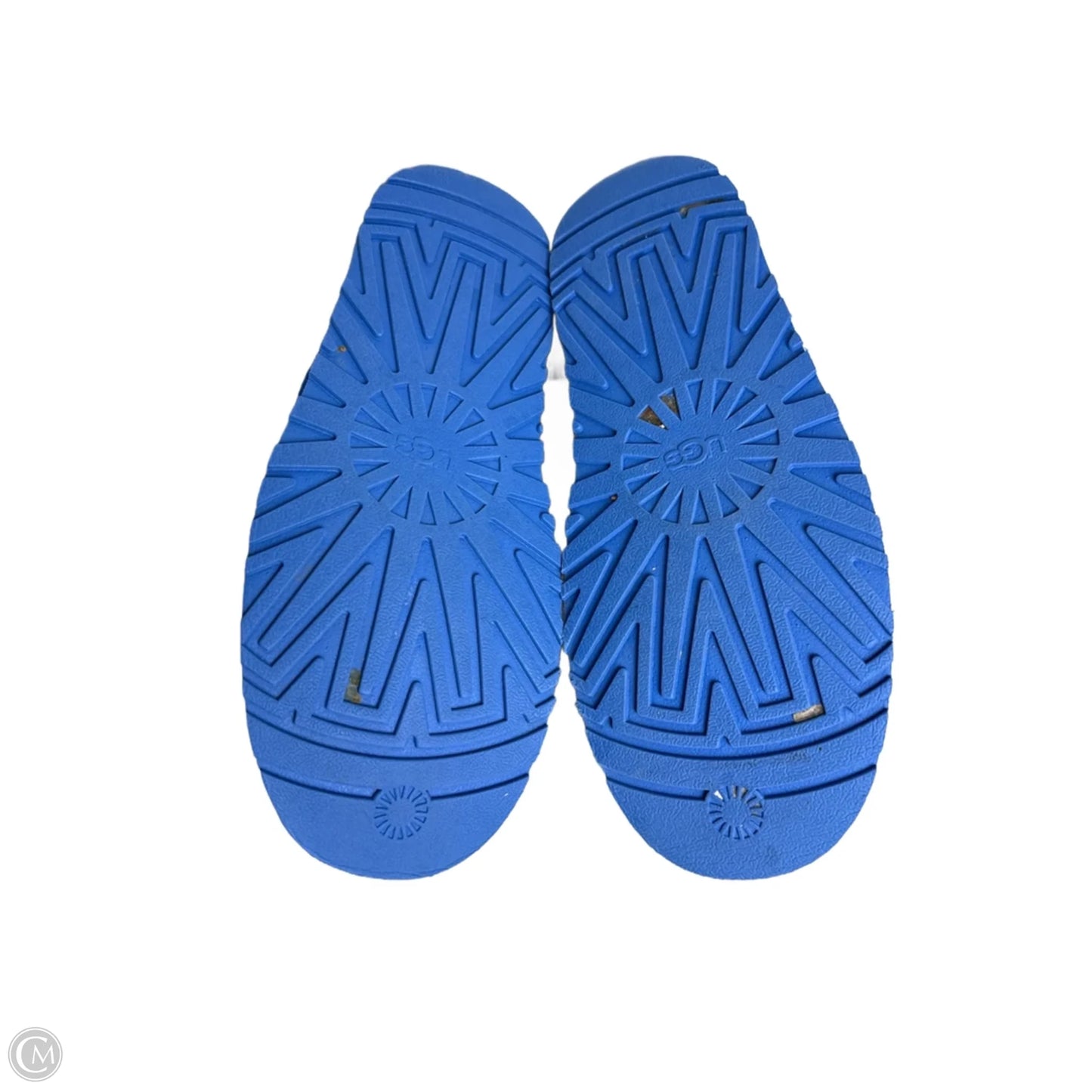 Slippers Designer By Ugg In Blue, Size: 9