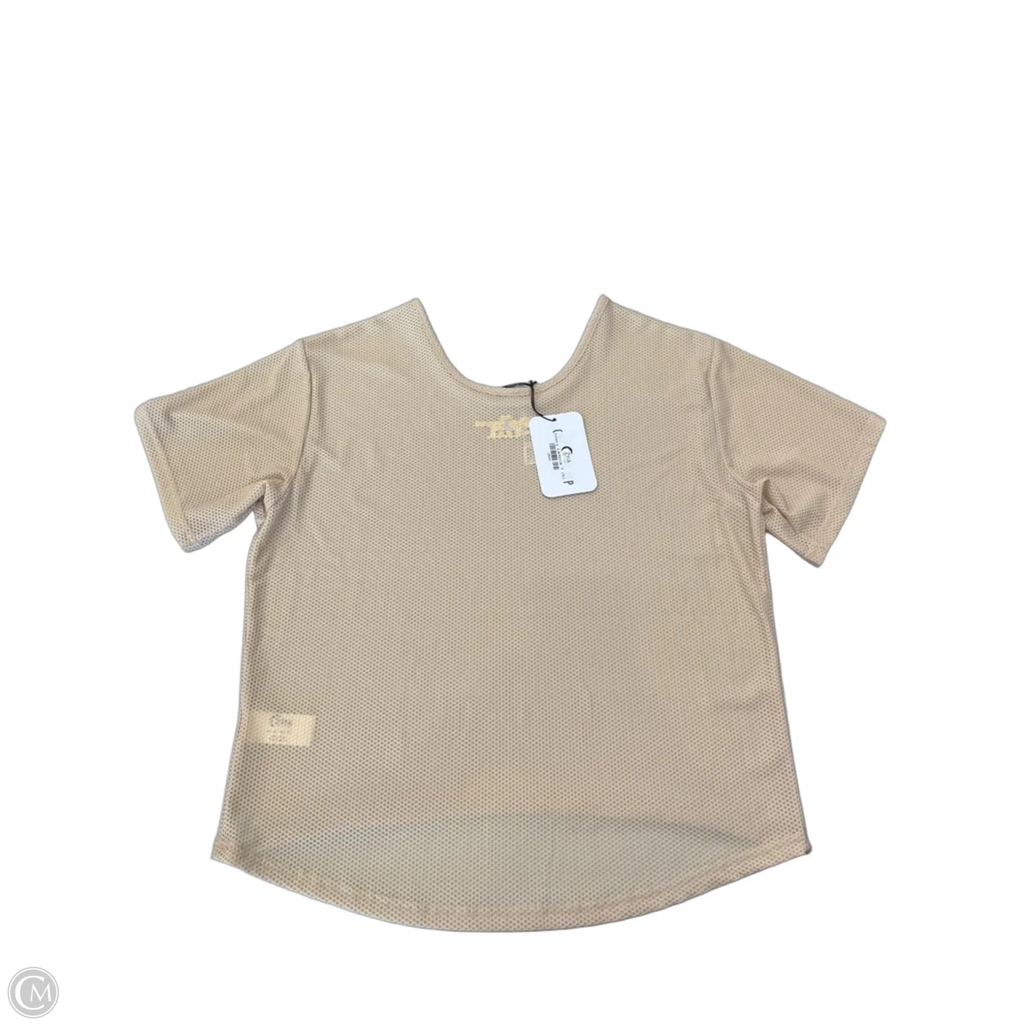 Top Short Sleeve By Zyia In Tan, Size: S