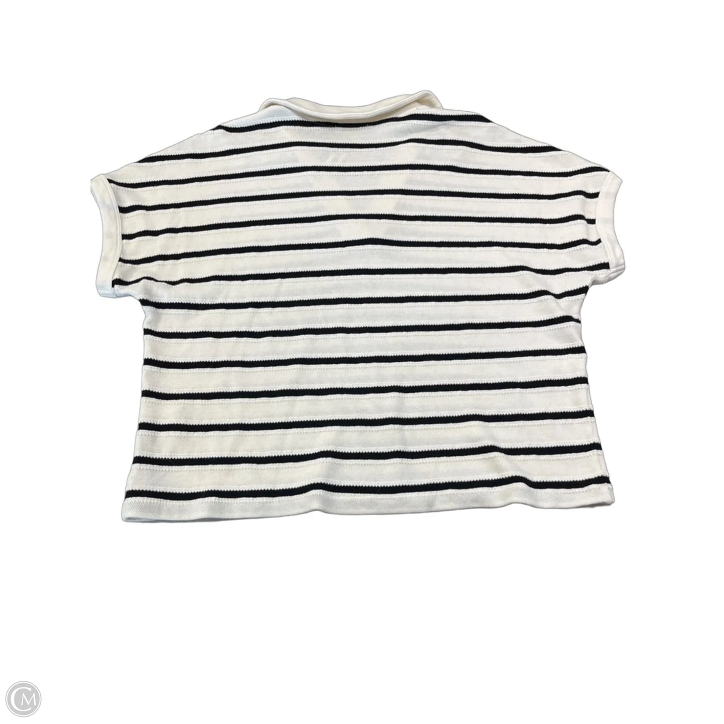 Top Short Sleeve By Madewell In Striped Pattern, Size: S