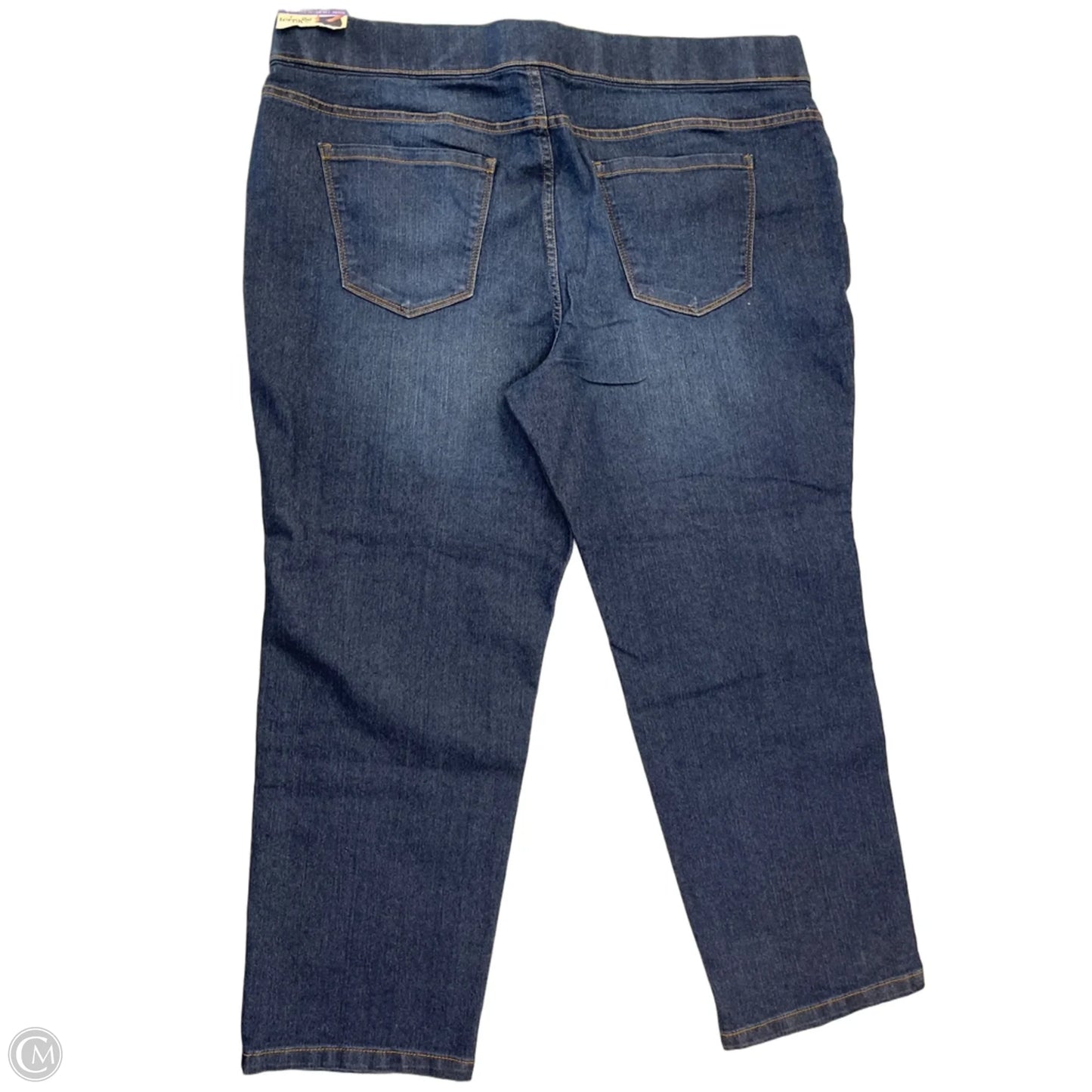 Jeans Straight By Terra & Sky In Blue Denim, Size: 1x