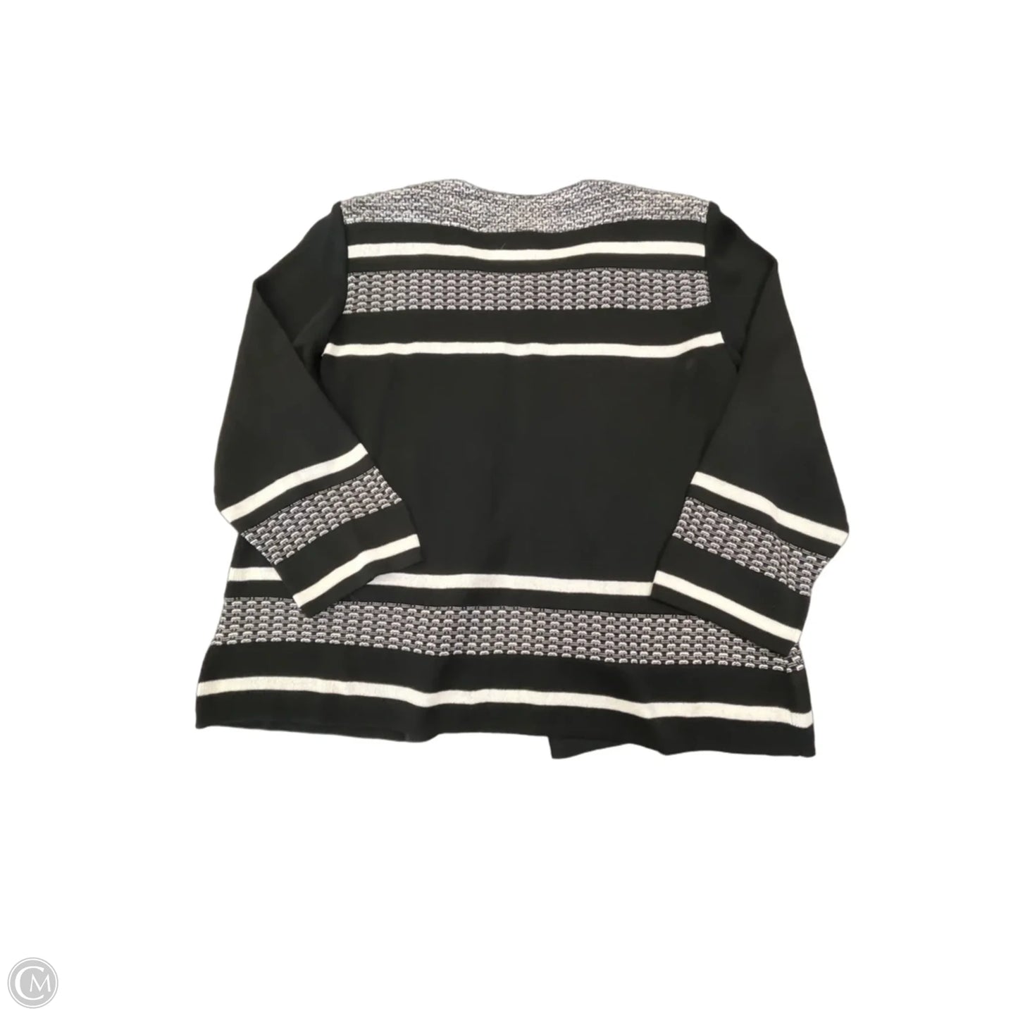 Cardigan By Ming Wang In Black & White, Size: L