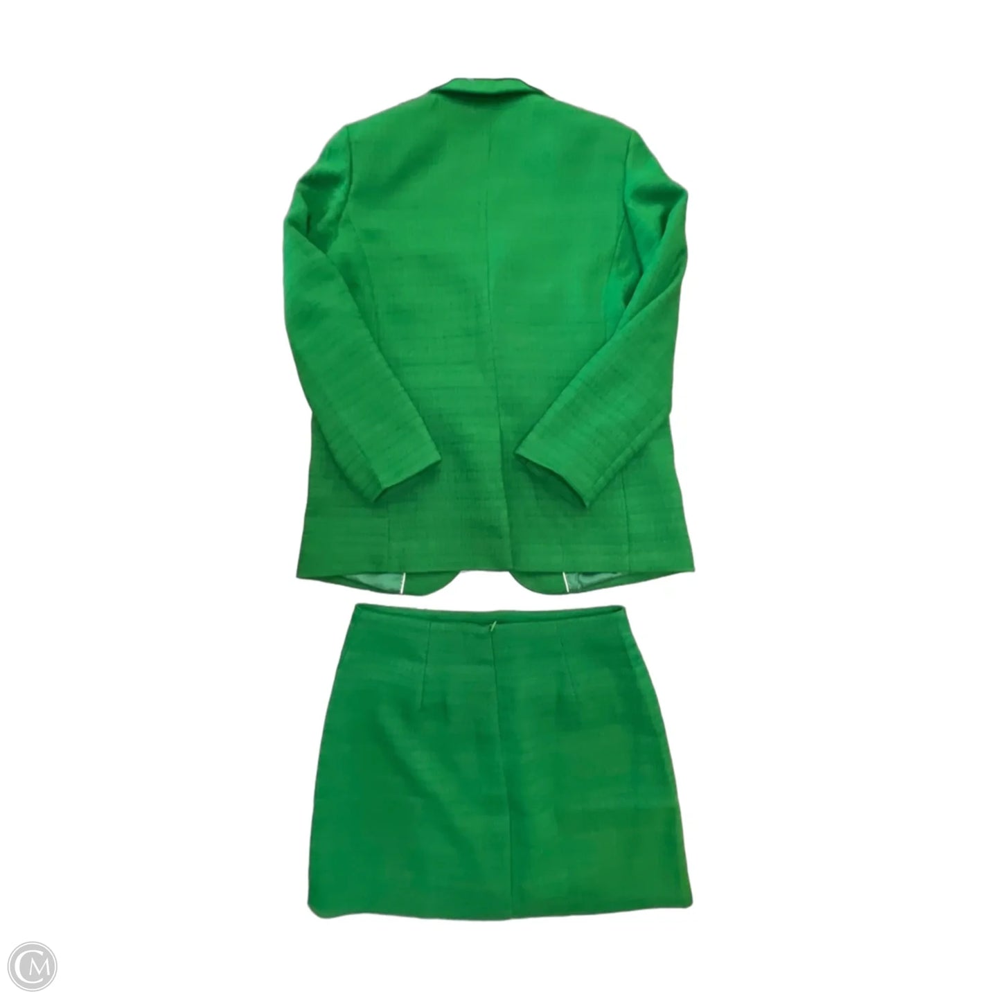 Skirt Suit 2pc By Mng In Green, Size: L