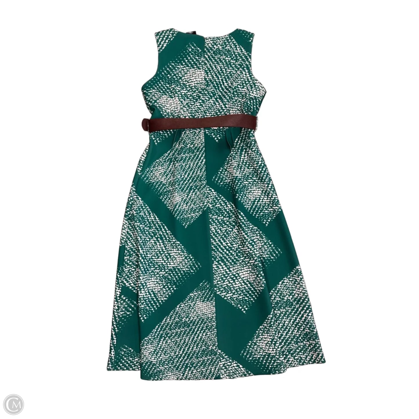 Dress Casual Midi By Donna Karan In Green, Size: L