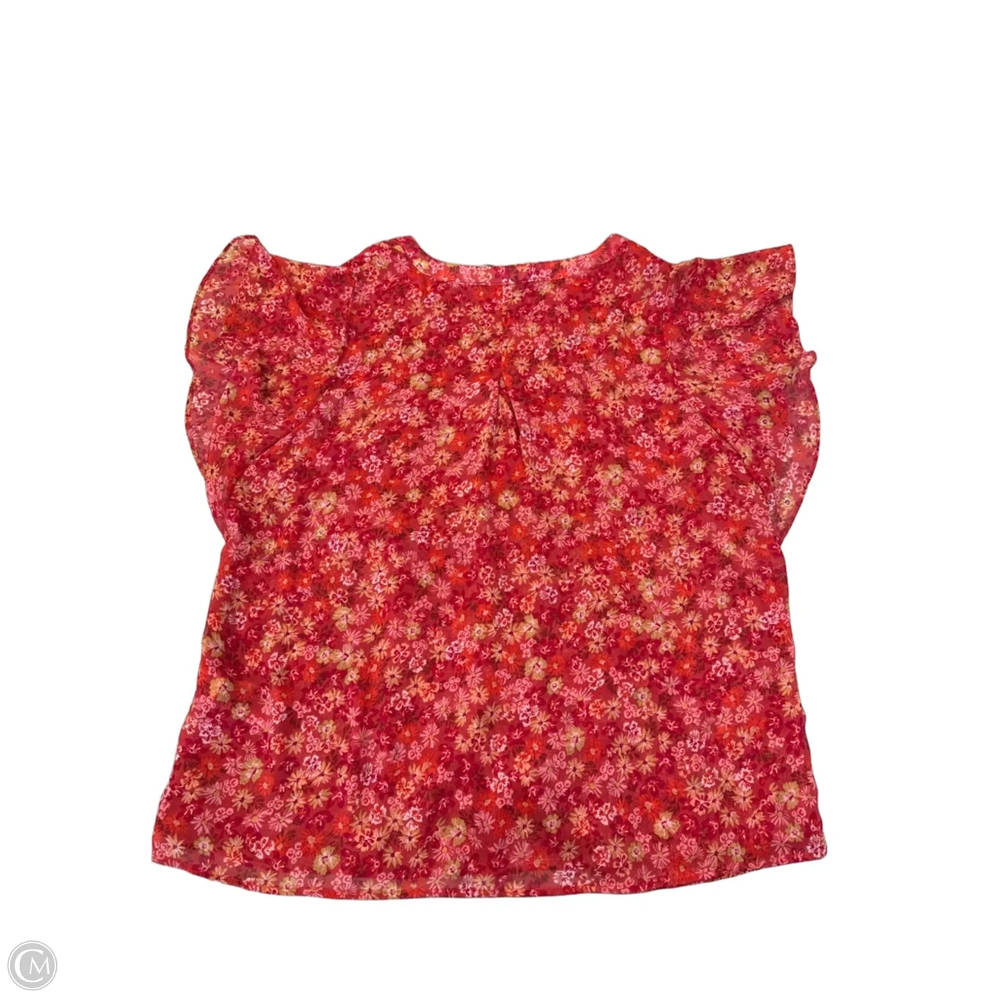 Blouse Short Sleeve By Liverpool In Red, Size: Xl