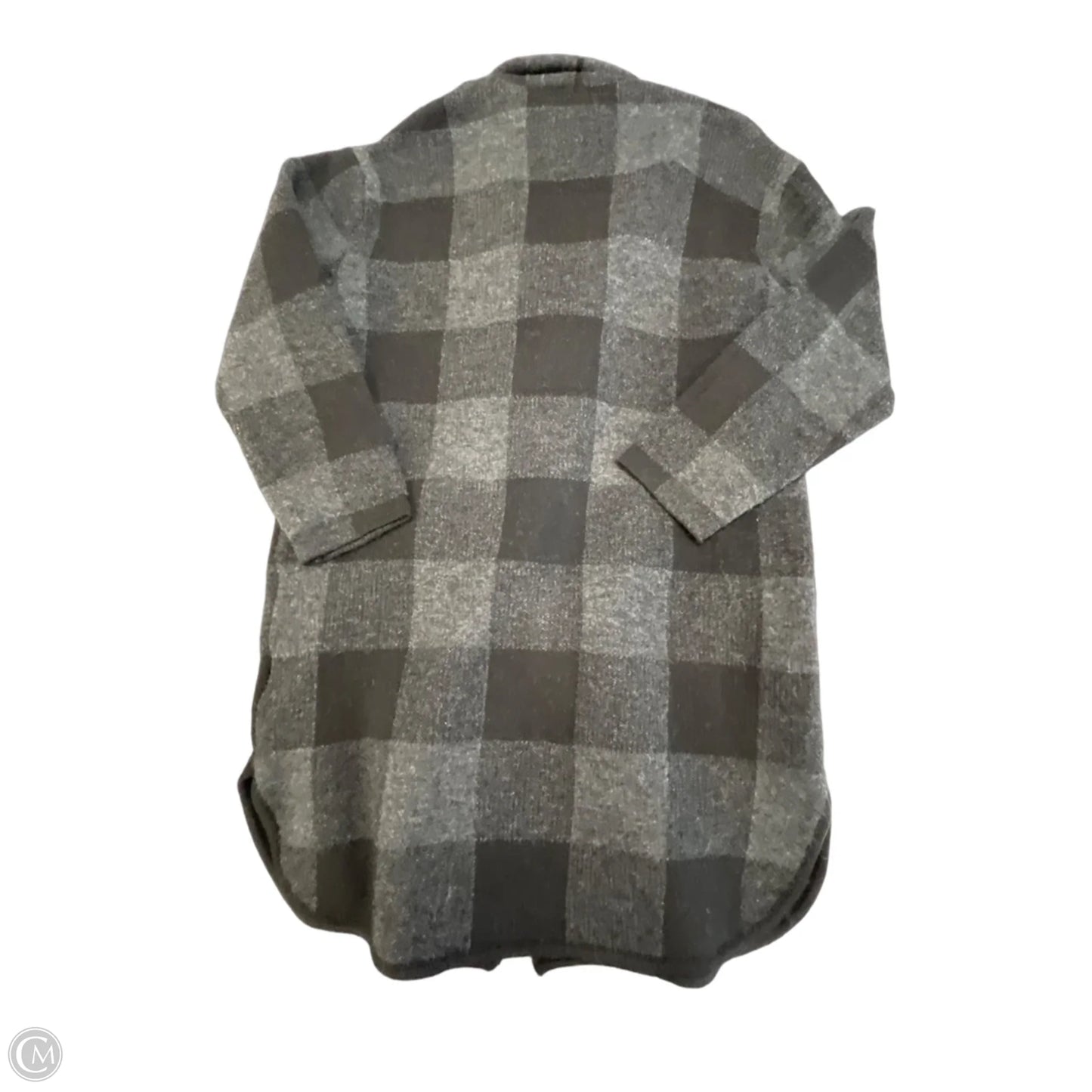 Sweater Cardigan By John + Jenn In Black & Grey, Size: L